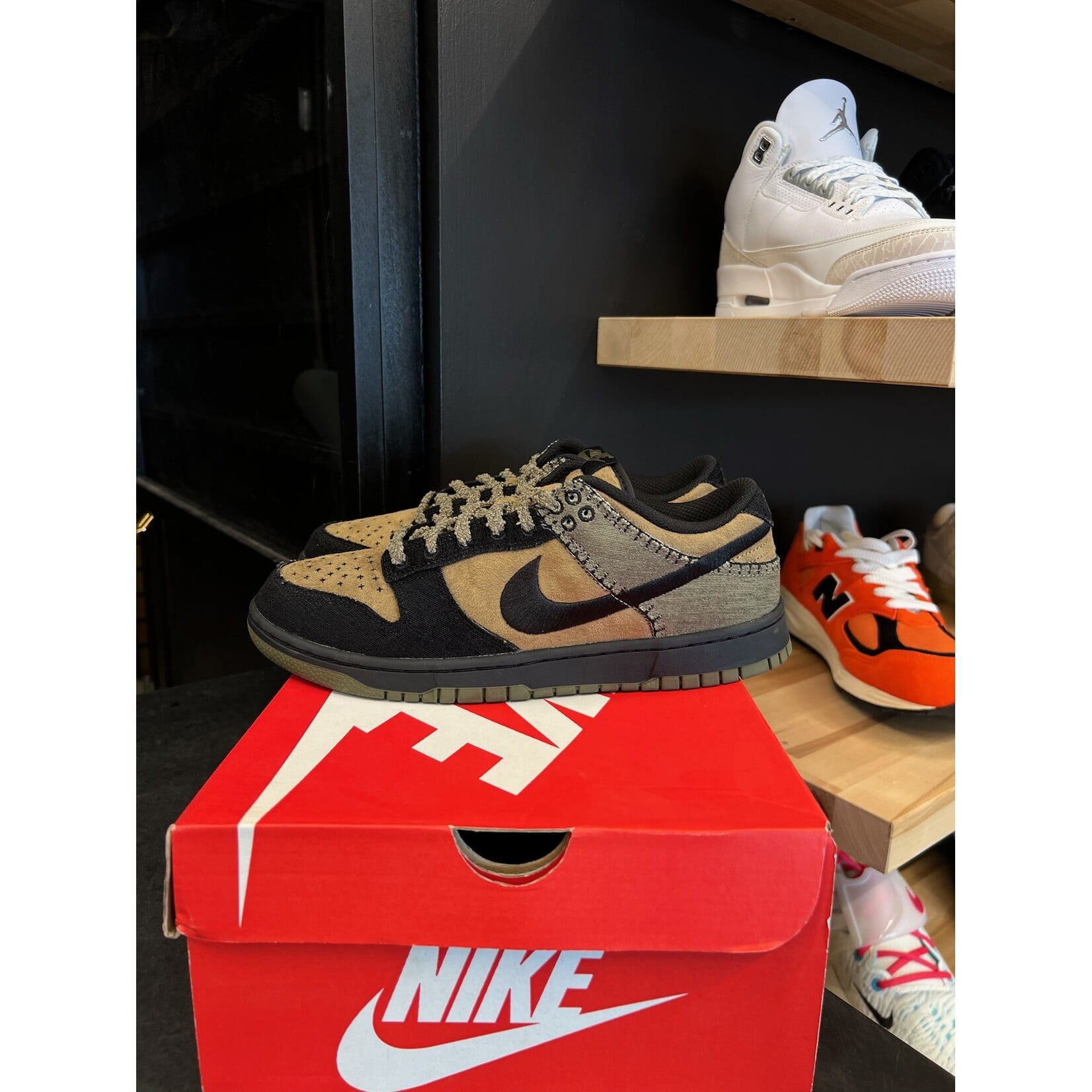 Nike Nike Dunk Low Retro Camo Olive Size 9.5, PREOWNED*