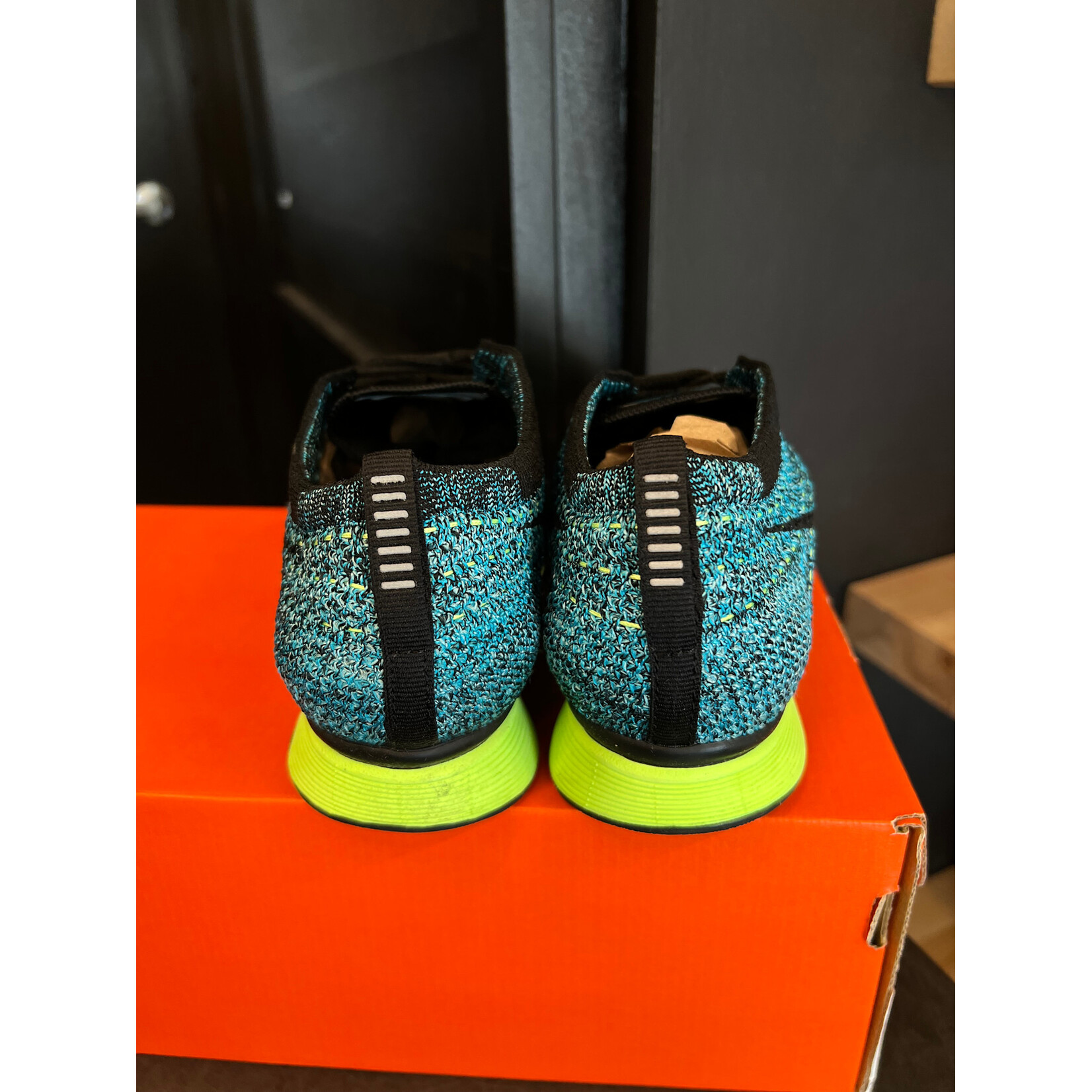 Nike Nike Flyknit Racer Blue Gecko Size 4.5, PREOWNED