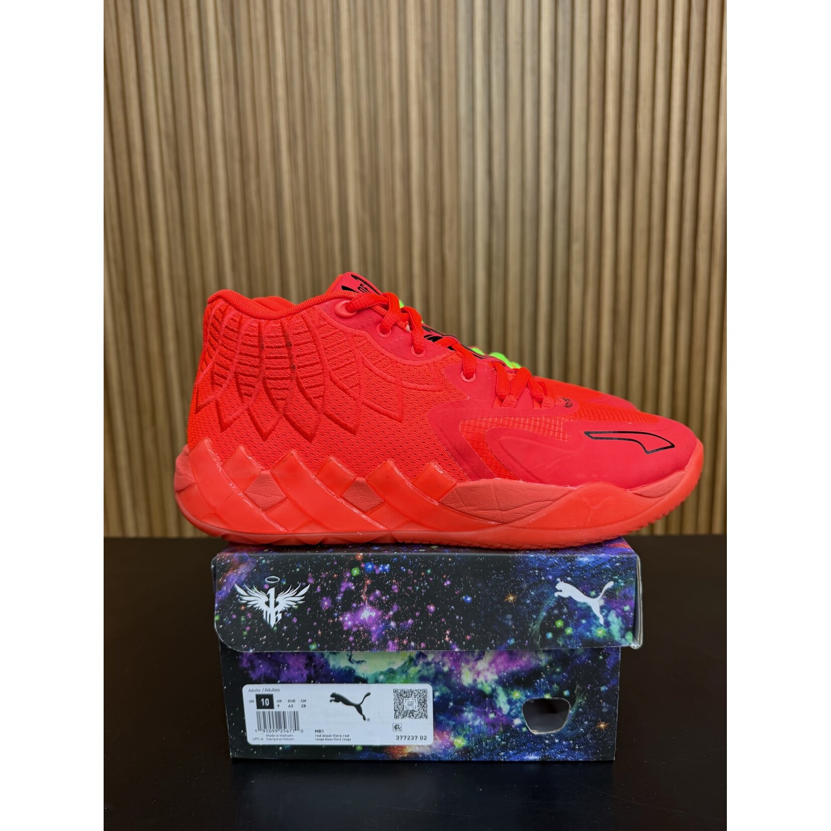 Puma Puma LaMelo ball MB.01 Not From Here Red Blast Size 10, PREOWNED