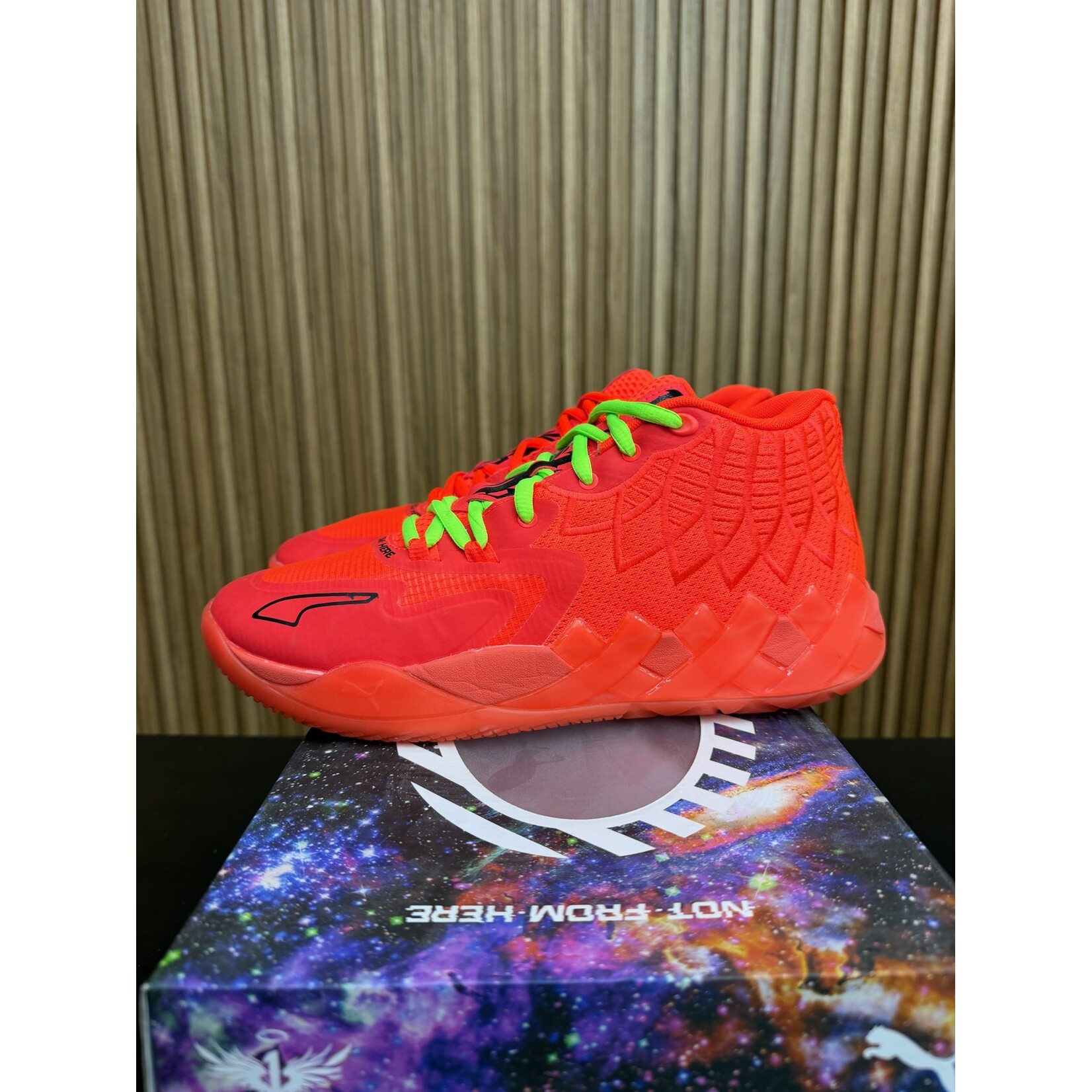 Puma Puma LaMelo ball MB.01 Not From Here Red Blast Size 10, PREOWNED