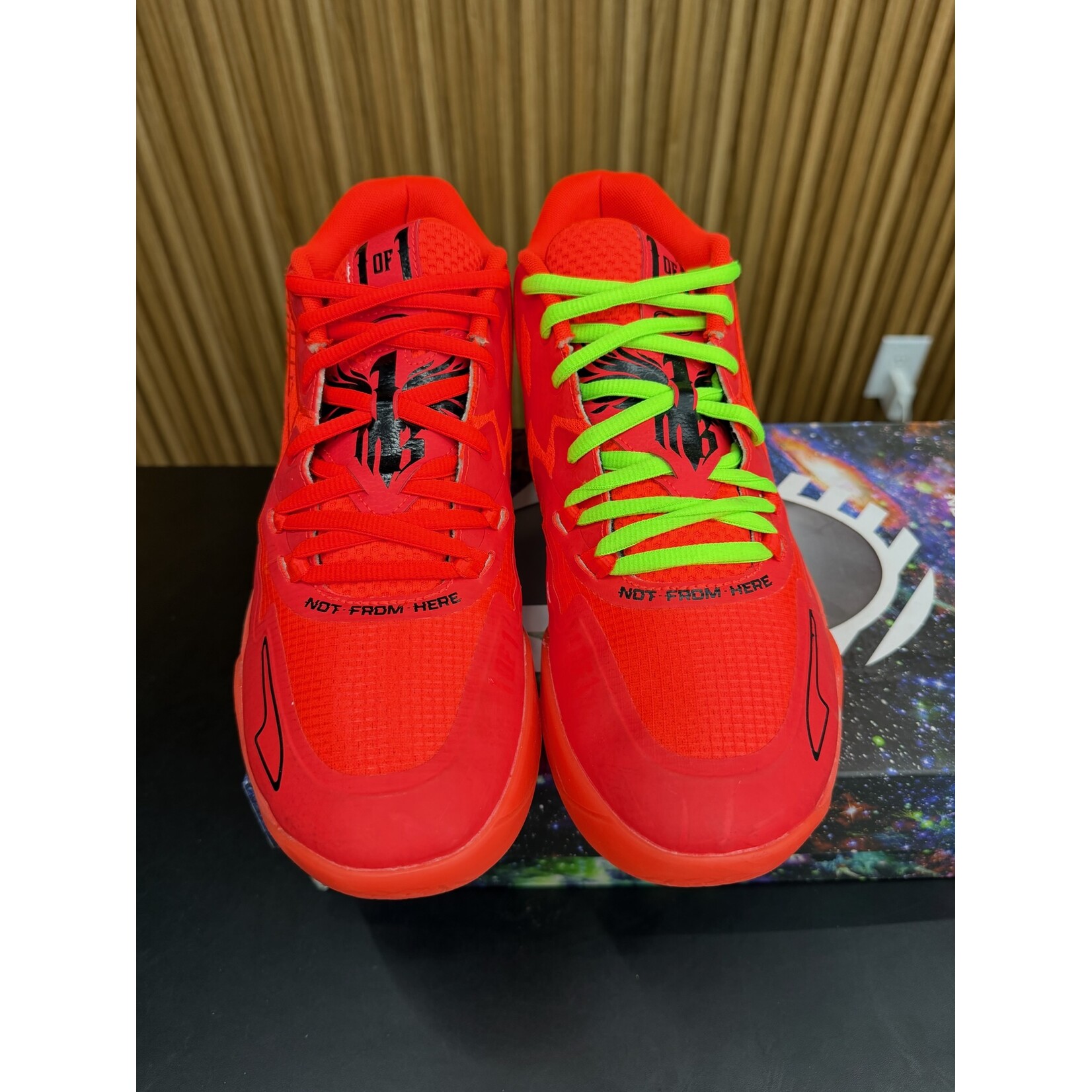 Puma Puma LaMelo ball MB.01 Not From Here Red Blast Size 10, PREOWNED