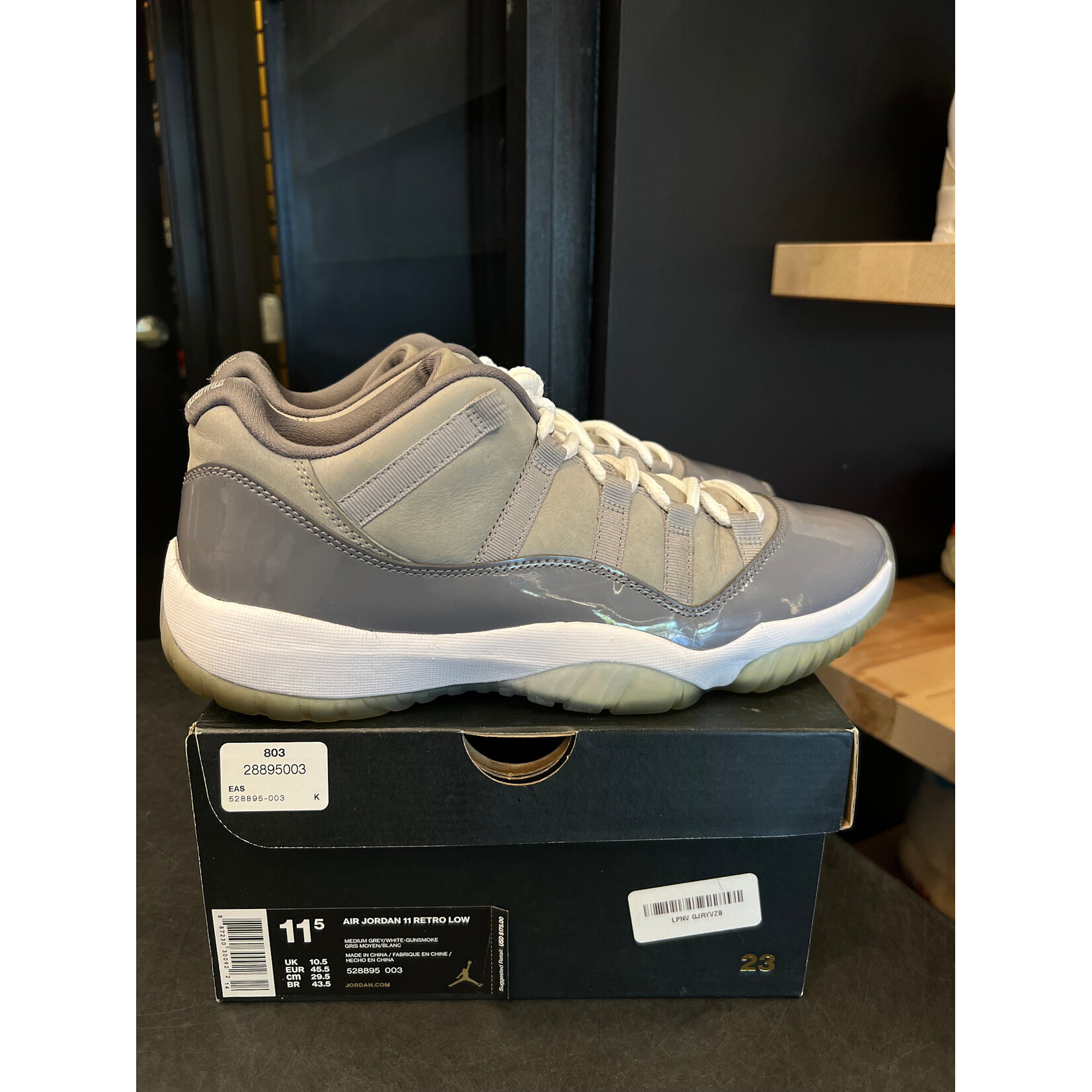 Jordan Jordan 11 Retro Low Cool Grey Size 11.5, PREOWNED*