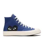 Converse Converse Chuck Taylor All Star 70 Hi Comme des Garcons PLAY Blue Quartz Size 6, DS BRAND NEW*