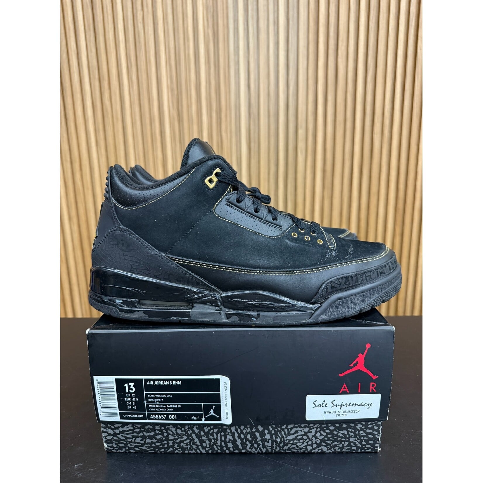 Jordan Jordan 3 Retro Black History Month Size 13, PREOWNED