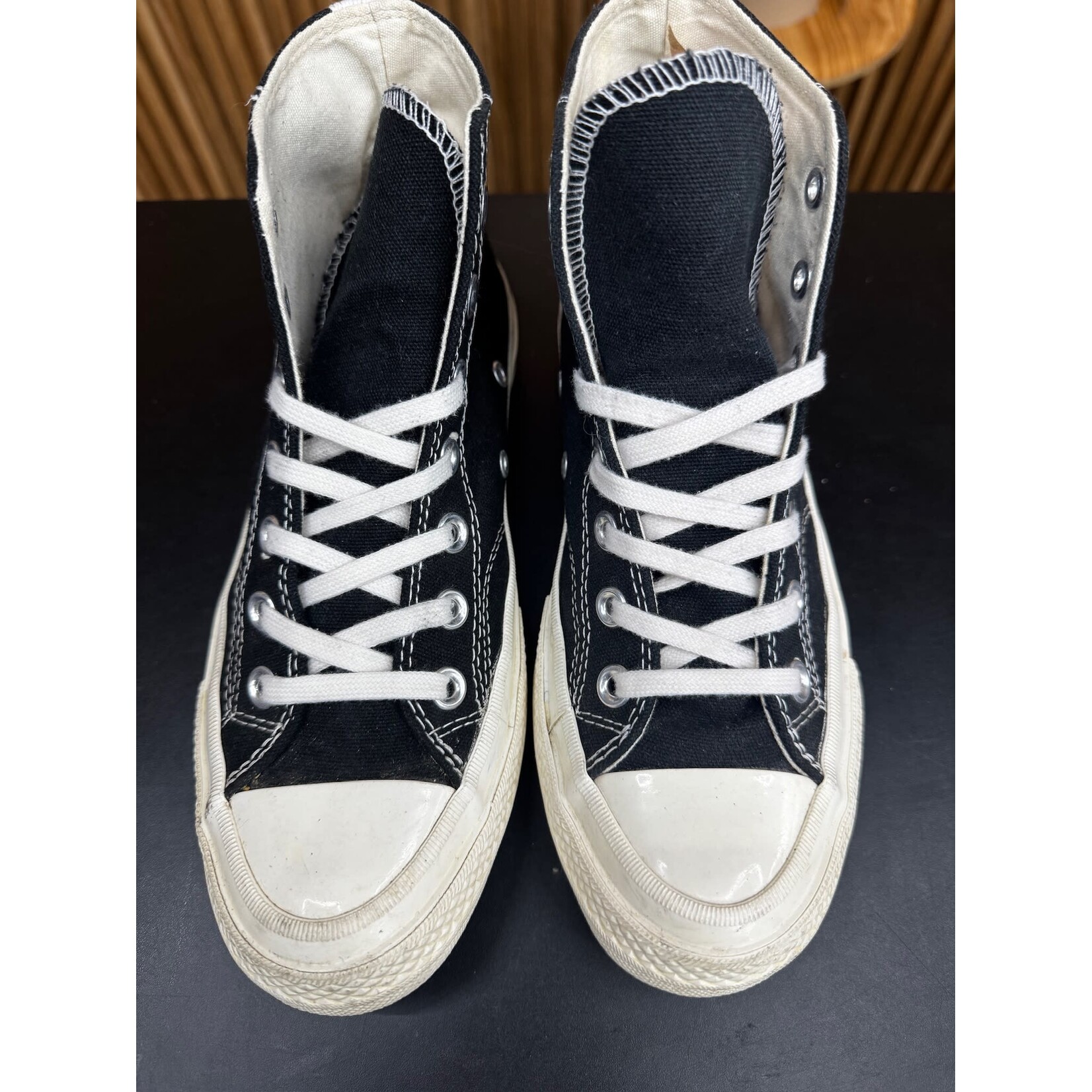 Converse Converse Chuck Taylor All Star 70 Hi Comme des Garcons PLAY Black Size 4.5, PREOWNED NO BOX*