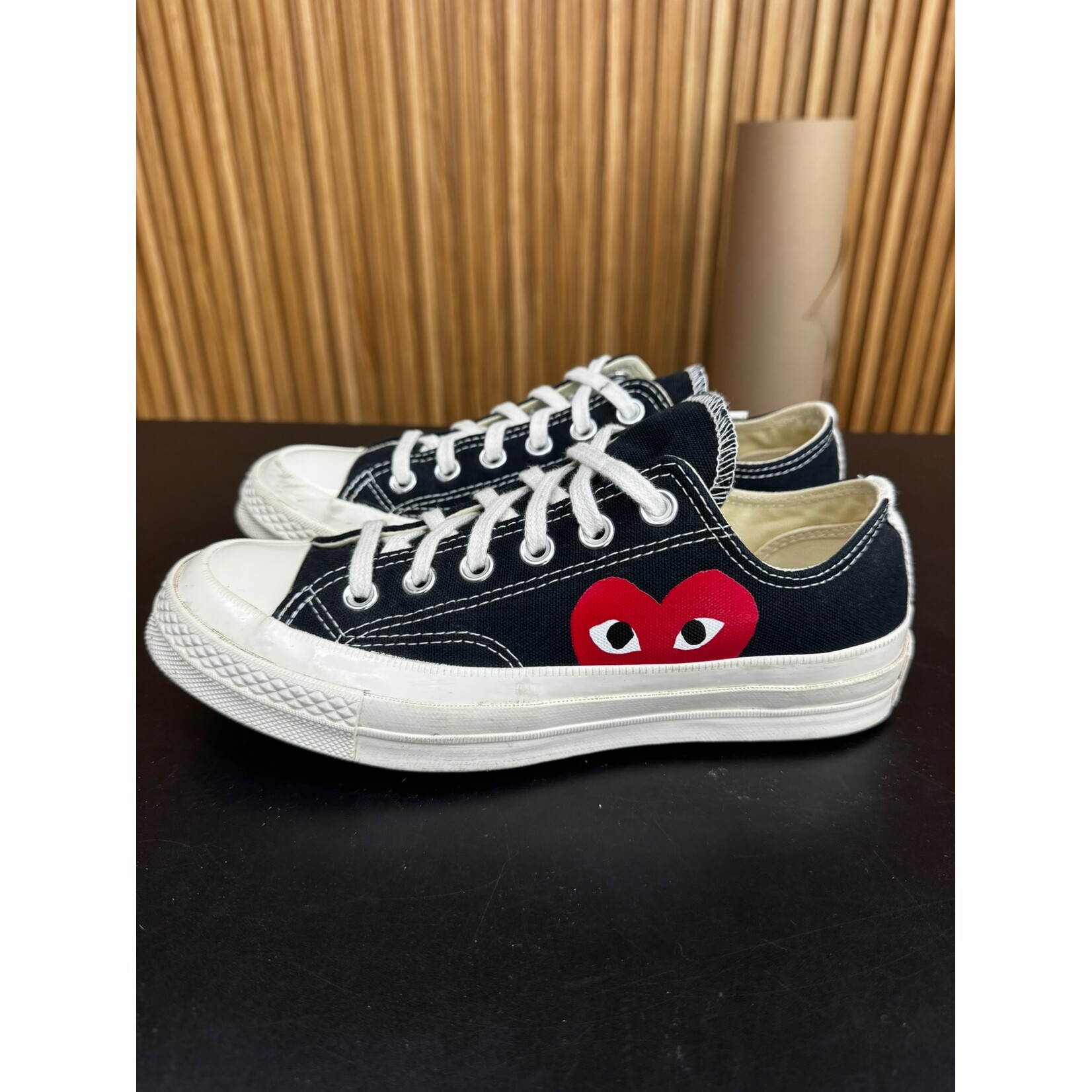 Converse Converse Chuck Taylor All Star 70 Ox Comme des Garcons PLAY Black Size 5, PREOWNED NO BOX*