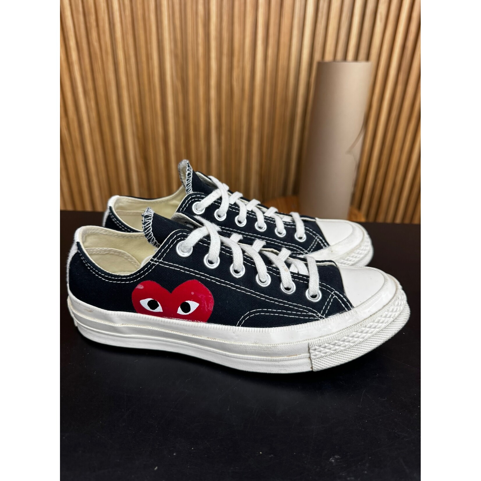 Converse Converse Chuck Taylor All Star 70 Ox Comme des Garcons PLAY Black Size 5, PREOWNED NO BOX*