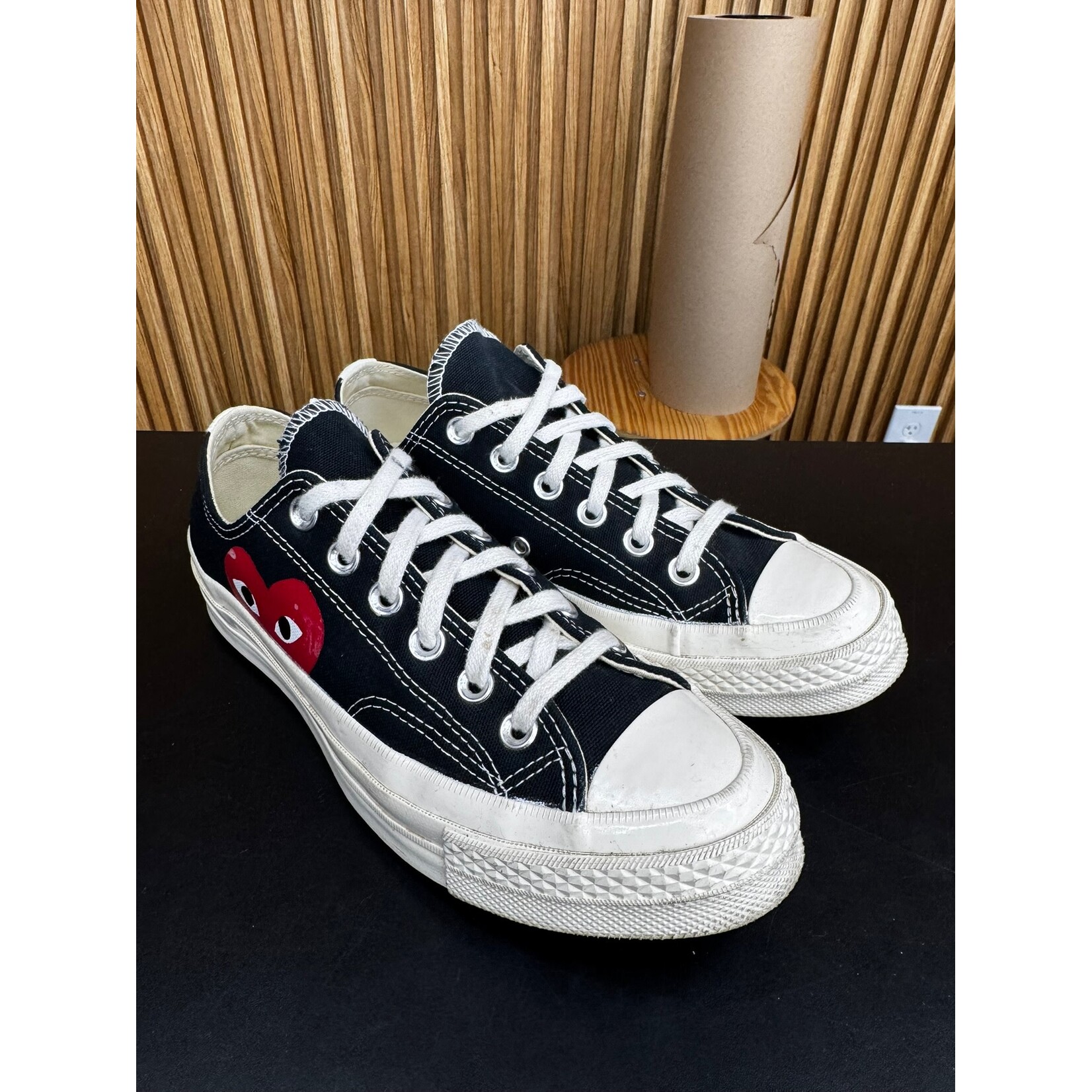 Converse Converse Chuck Taylor All Star 70 Ox Comme des Garcons PLAY Black Size 5, PREOWNED NO BOX*