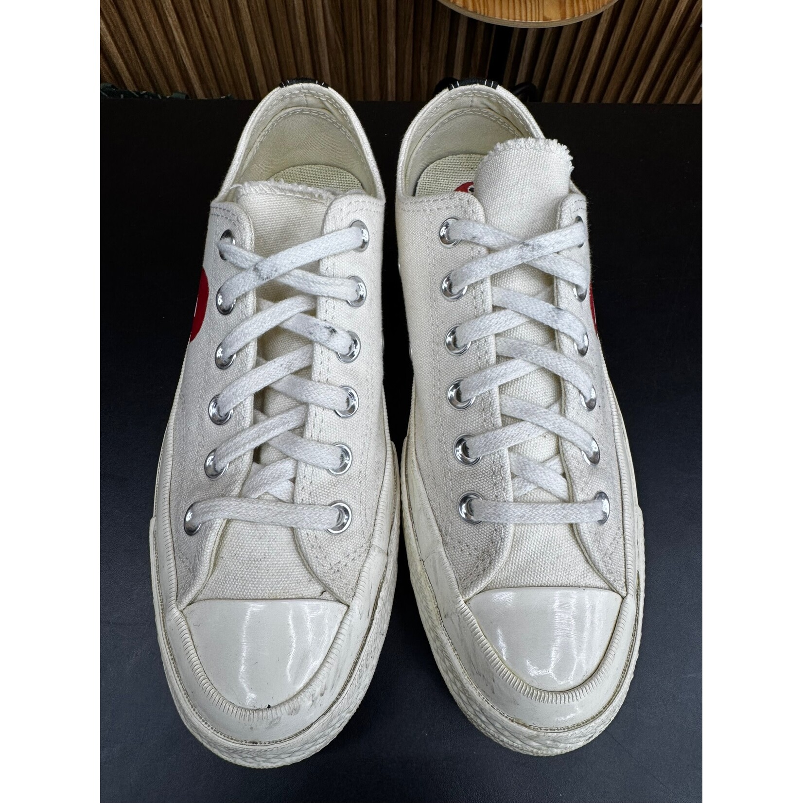 Converse Converse Chuck Taylor All Star 70 Ox Comme des Garcons PLAY White Size 5, PREOWNED NO BOX*