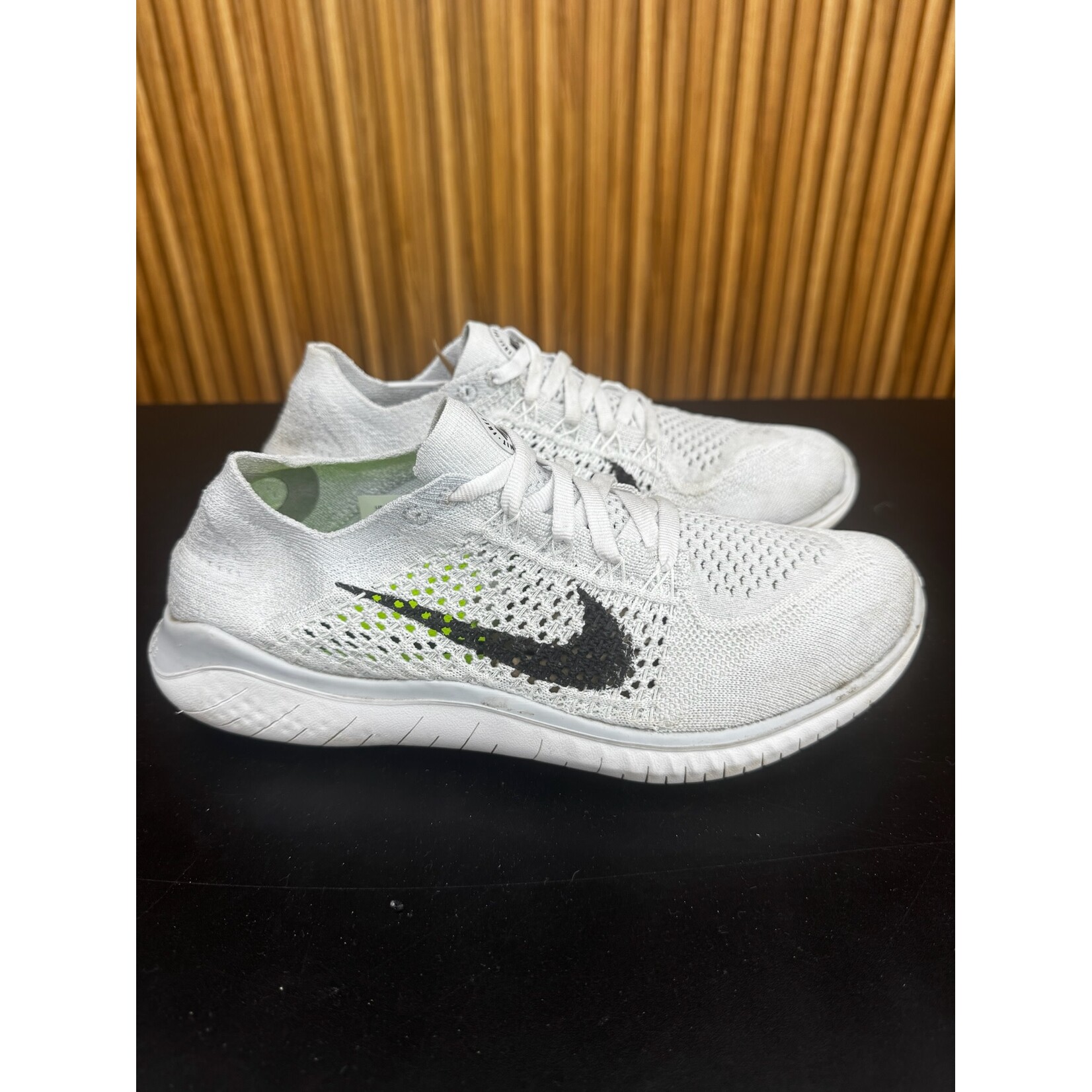Nike Nike Free RN Flyknit 2018 White Pure Platinum (Women's) Size 7.5W, PREOWNED NO BOX