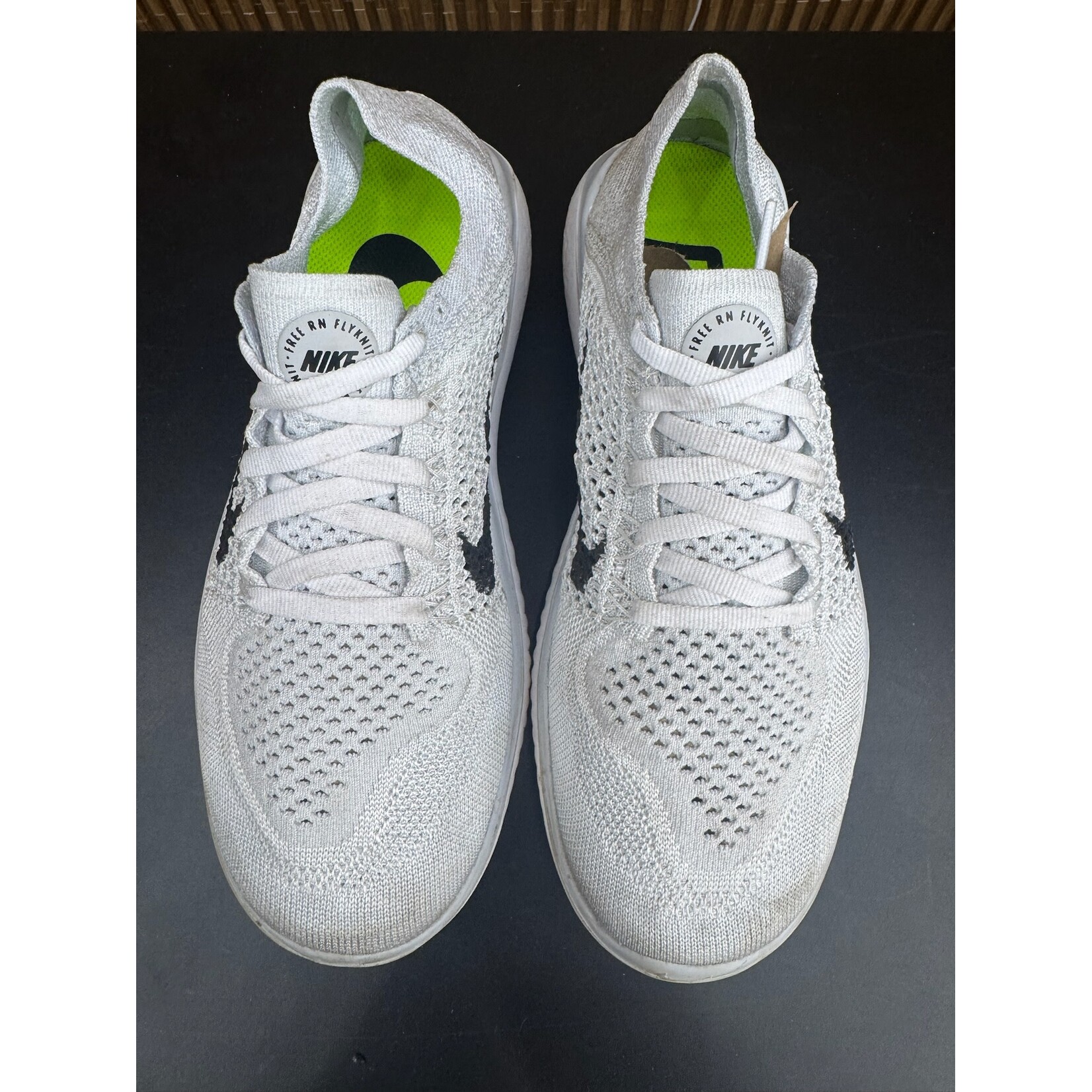Nike Nike Free RN Flyknit 2018 White Pure Platinum (Women's) Size 7.5W, PREOWNED NO BOX