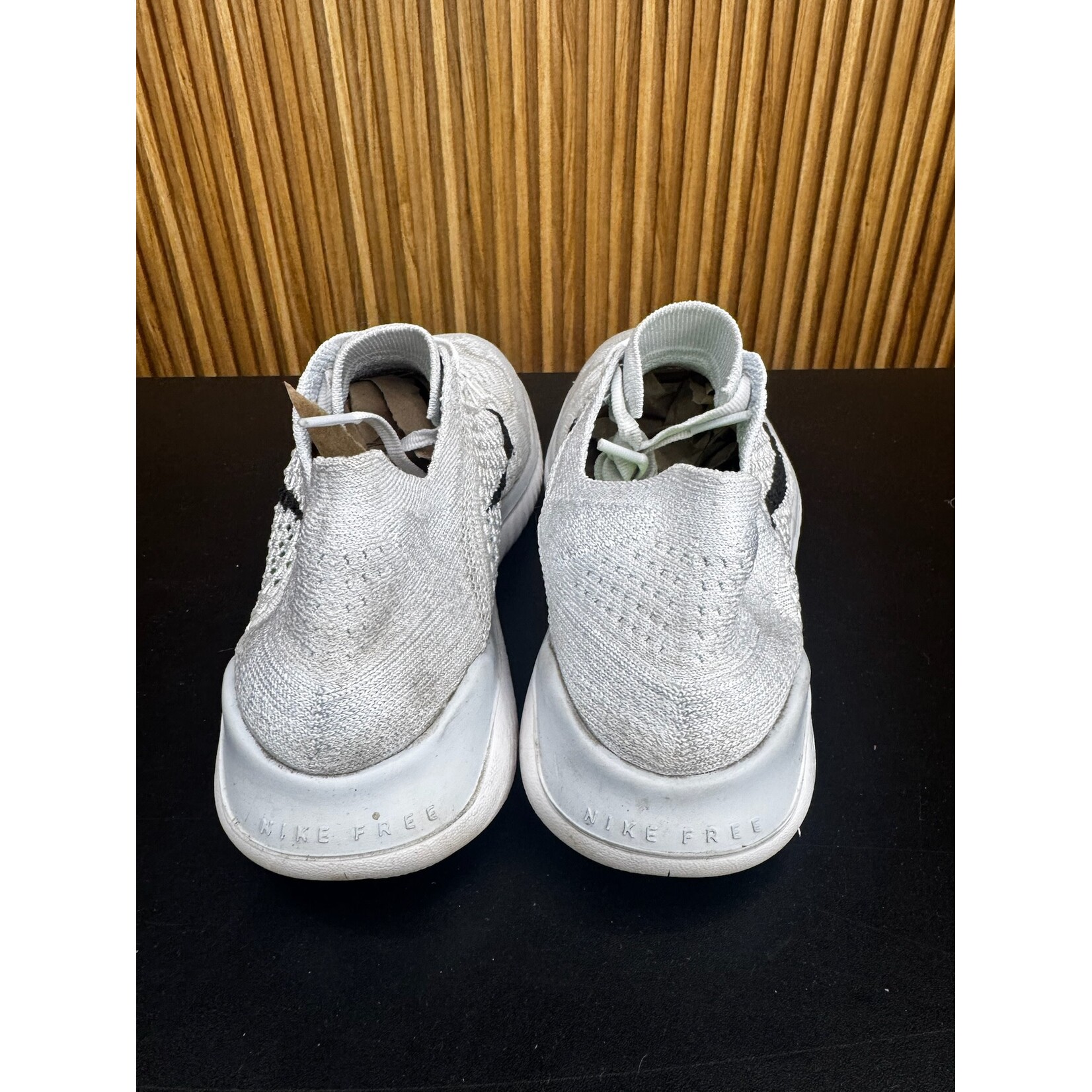 Nike Nike Free RN Flyknit 2018 White Pure Platinum (Women's) Size 7.5W, PREOWNED NO BOX