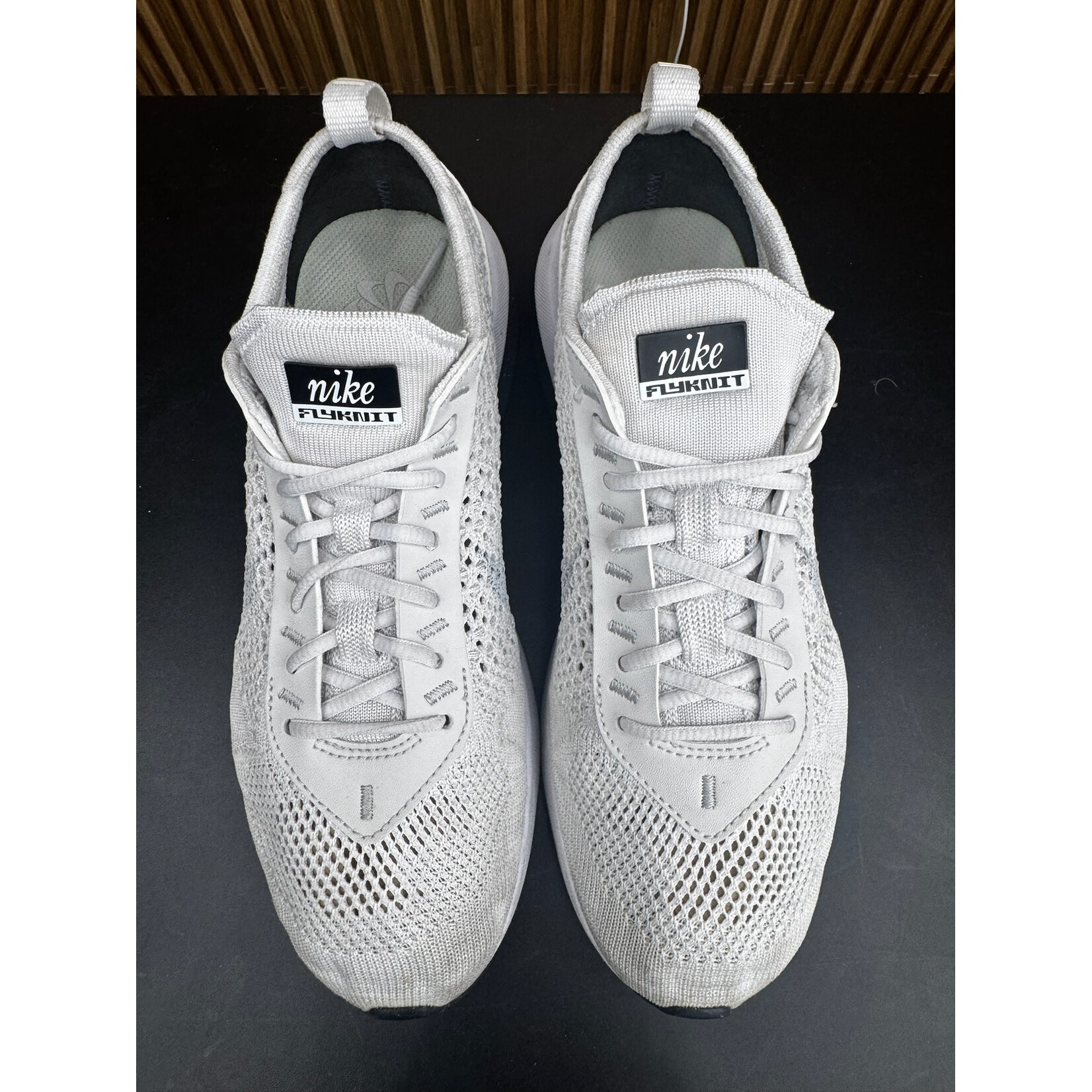 Nike Nike Air Max Flyknit Racer Next Nature White Pure Platinum Size 7W, PREOWNED NO BOX