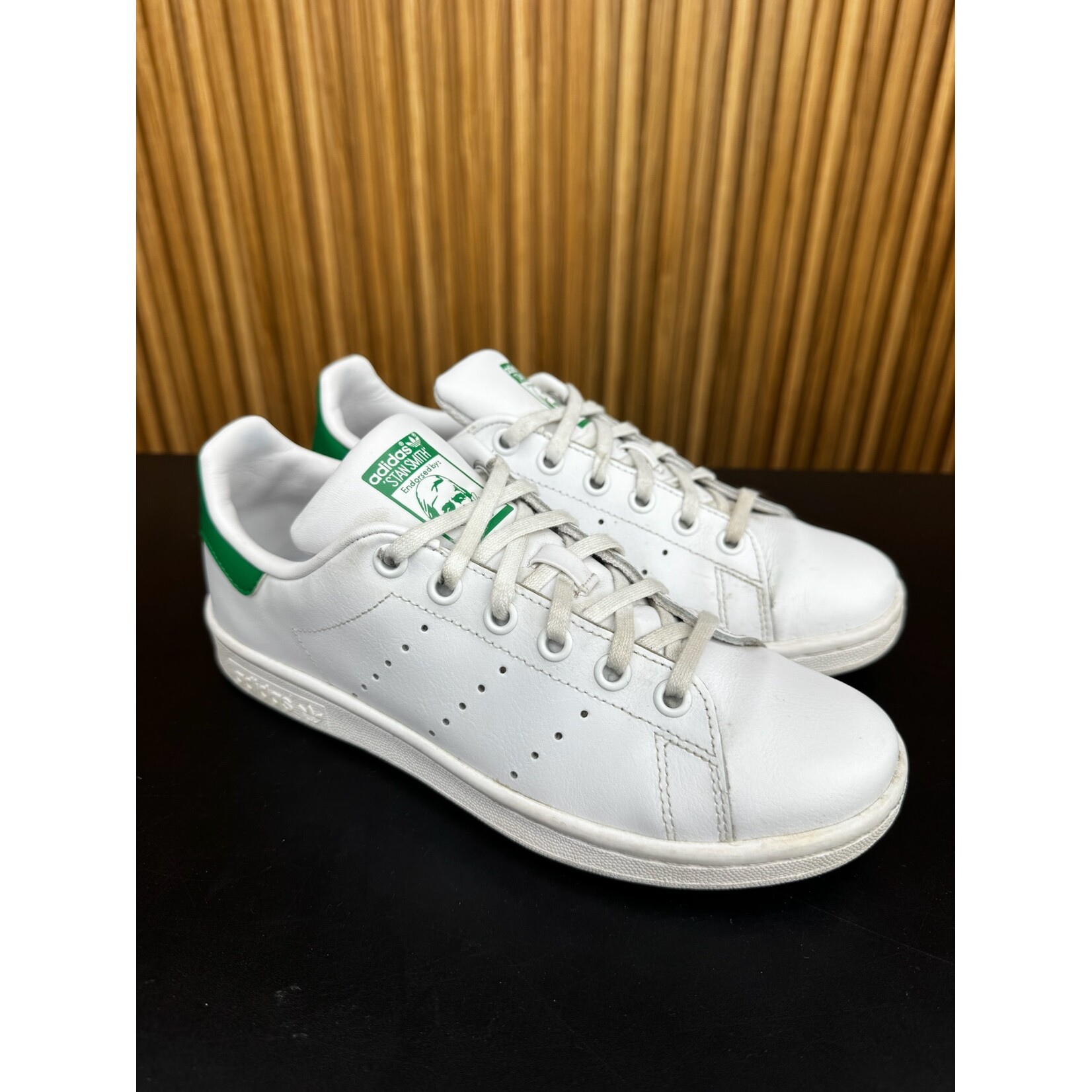 Adidas adidas Stan Smith Primegreen Cloud White Green (GS) Size 5, PREOWNED NO BOX