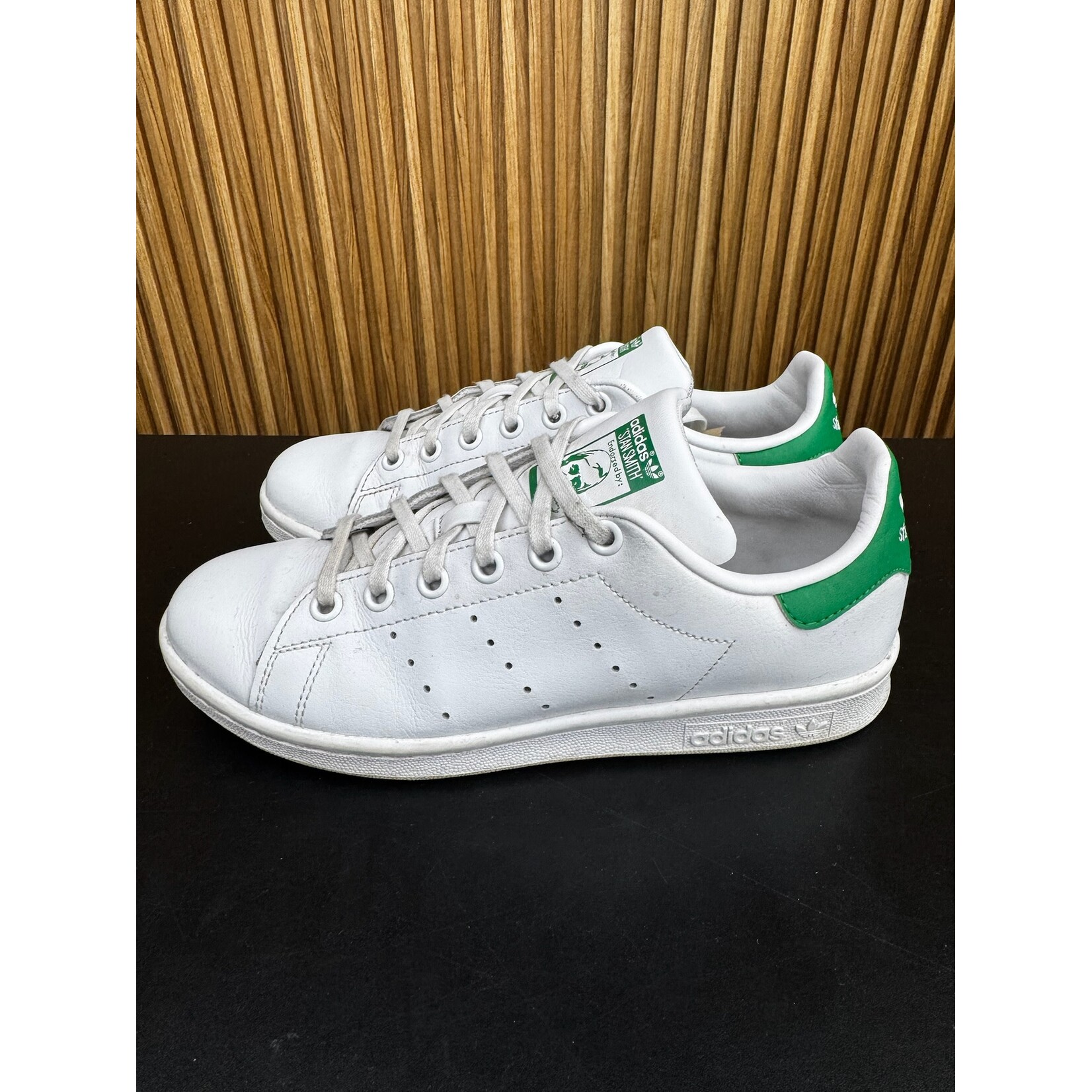 Adidas adidas Stan Smith Primegreen Cloud White Green (GS) Size 5, PREOWNED NO BOX