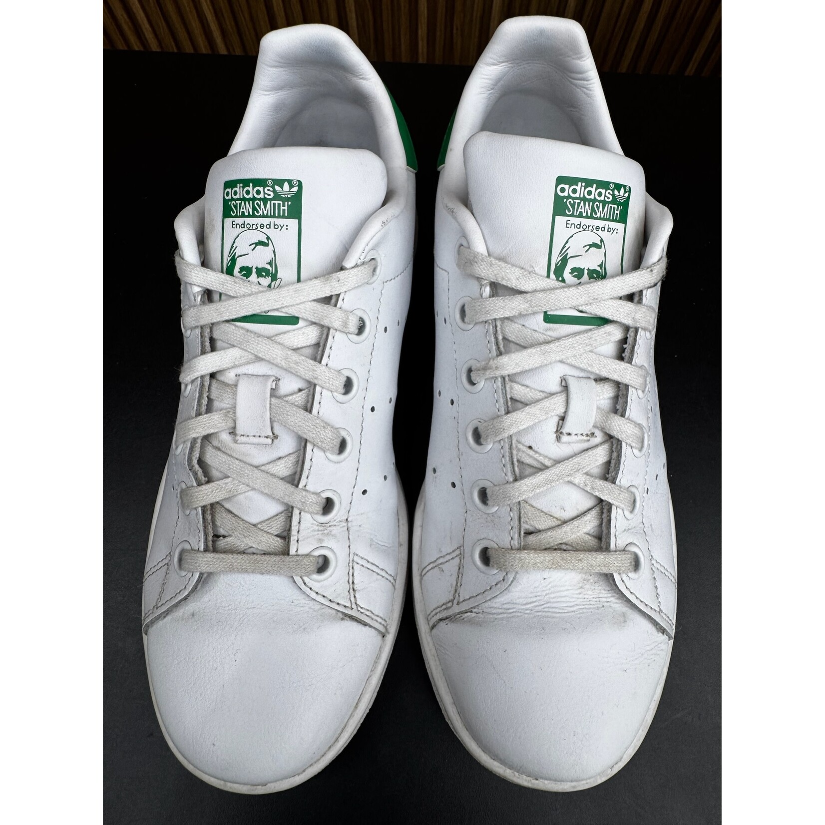 Adidas adidas Stan Smith Primegreen Cloud White Green (GS) Size 5, PREOWNED NO BOX