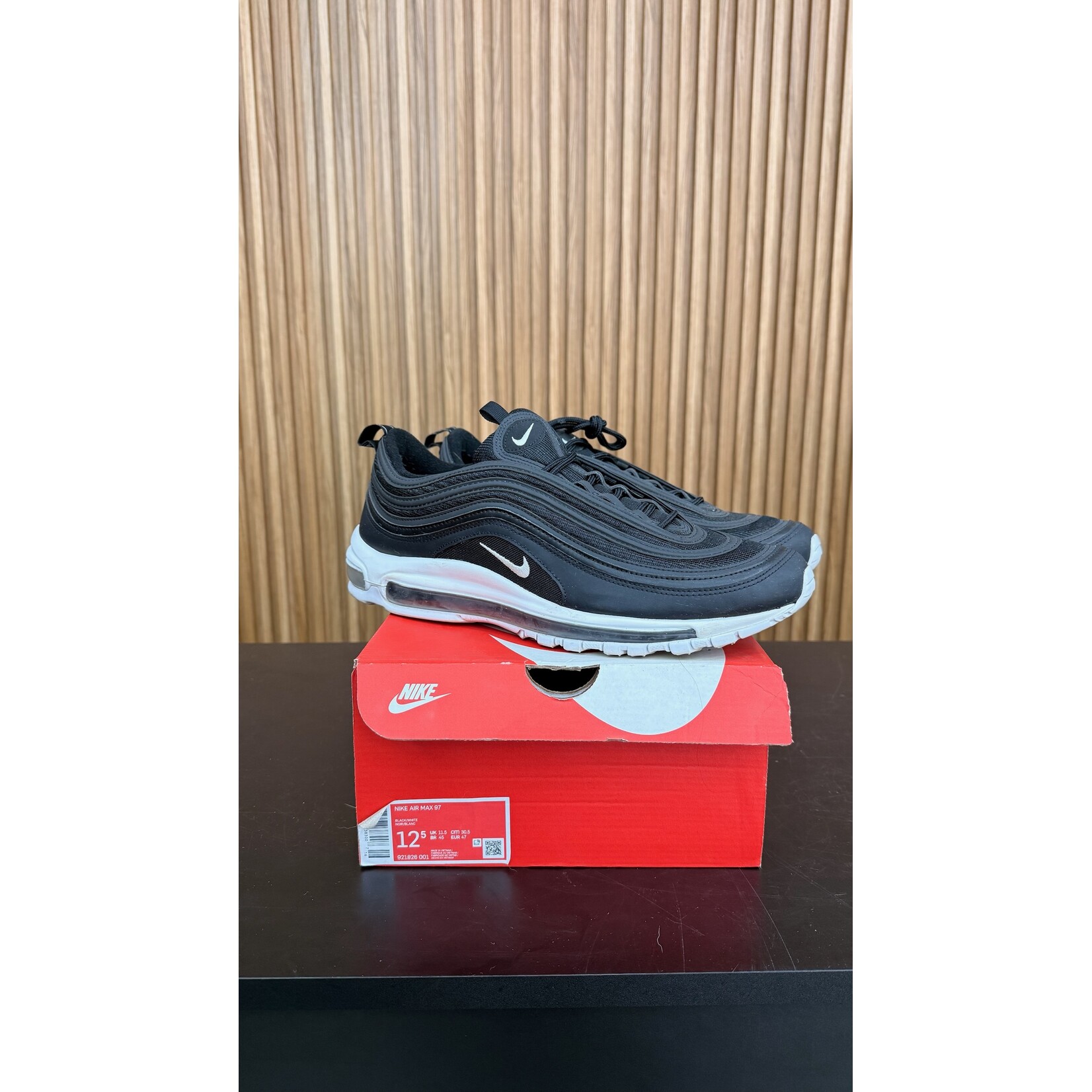 Nike Nike Air Max 97 Black White Size 12.5, PREOWNED