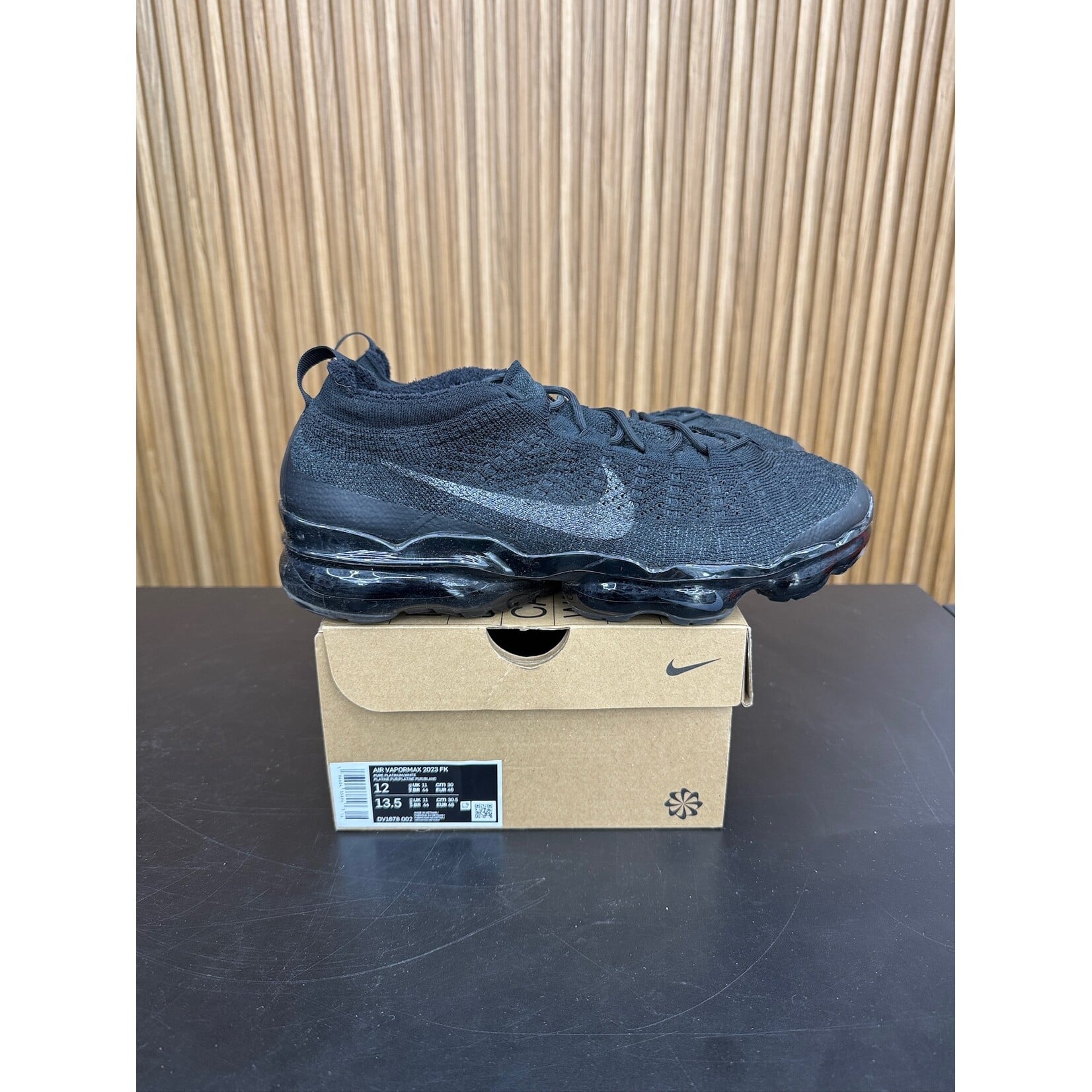 Nike Nike Air VaporMax 2023 Flyknit Black Anthracite Size 12, PREOWNED NO BOX