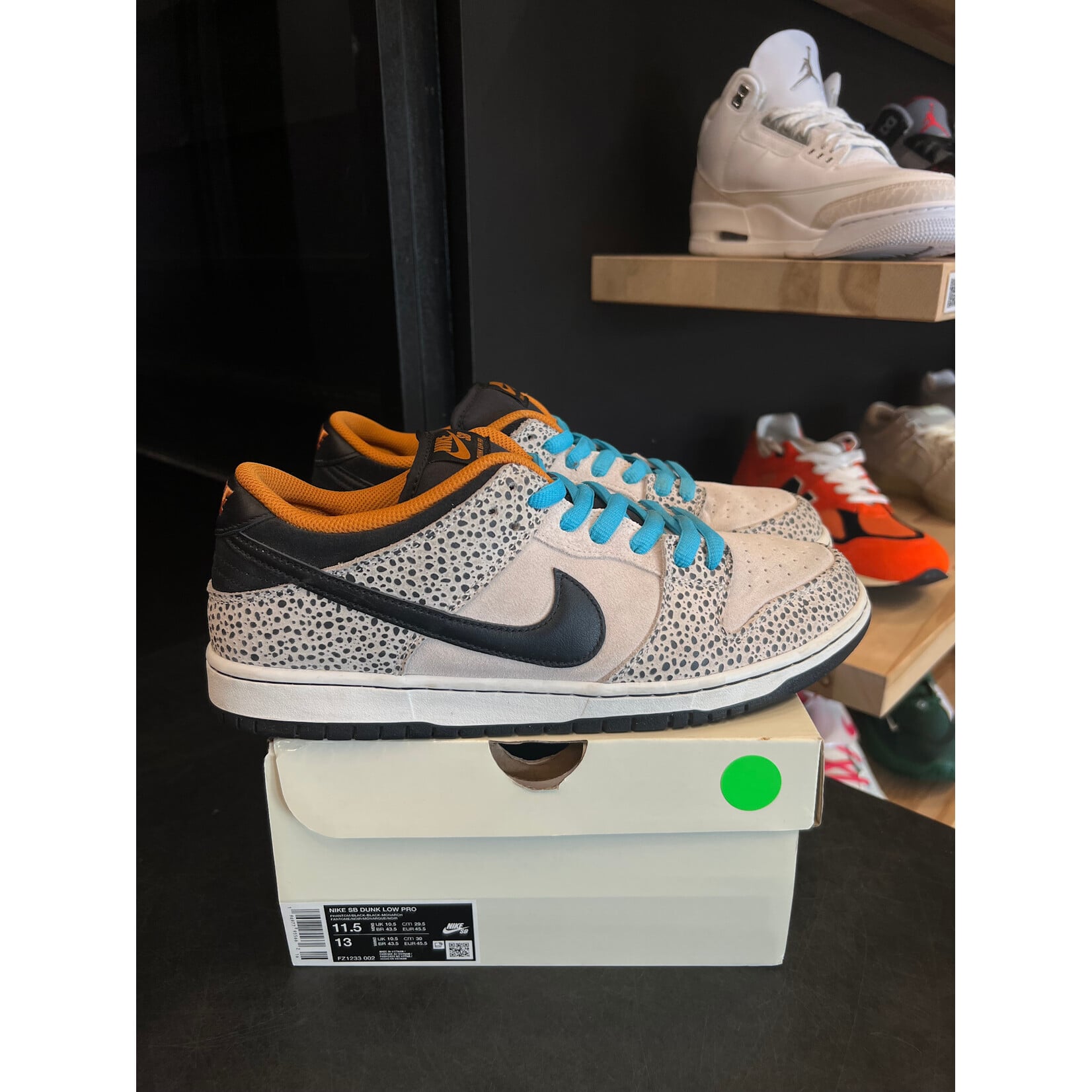 Nike Nike SB Dunk Low Electric Pack Olympic Safari Size 11.5, PREOWNED*