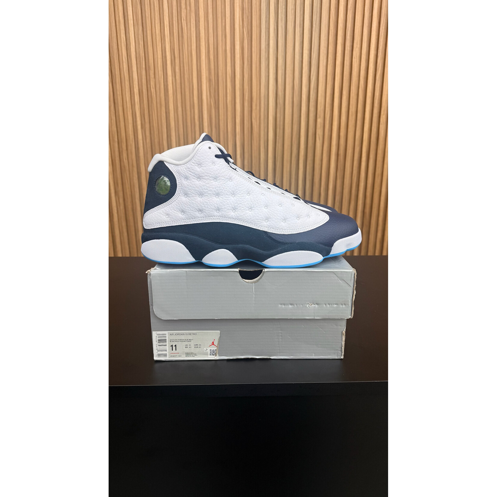 Jordan Jordan 13 Retro Obsidian Powder Blue White Size 11, PREOWNED*