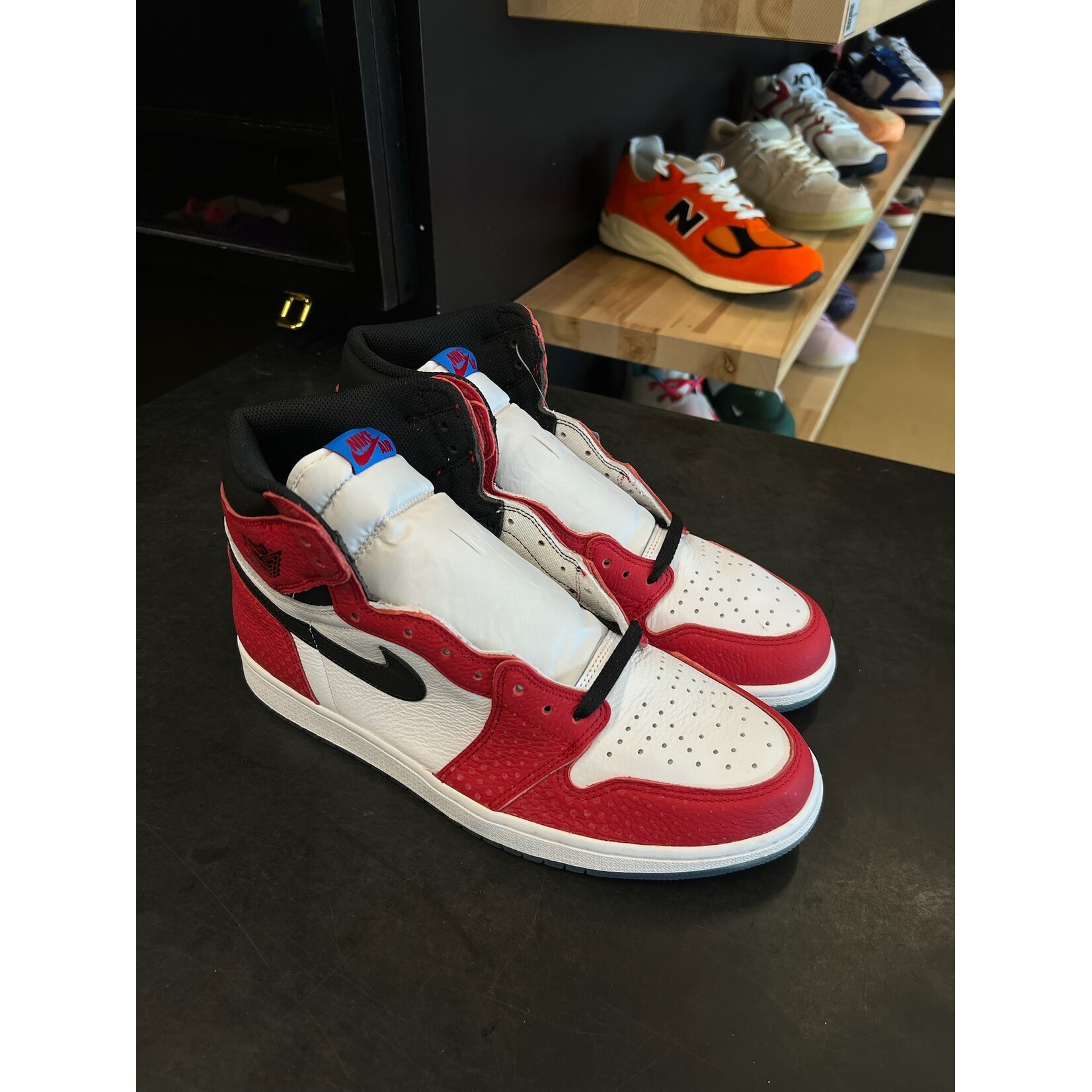 Jordan Jordan 1 Retro High Spider-Man Origin Story Size 12, DS BRAND NEW NO BOX*