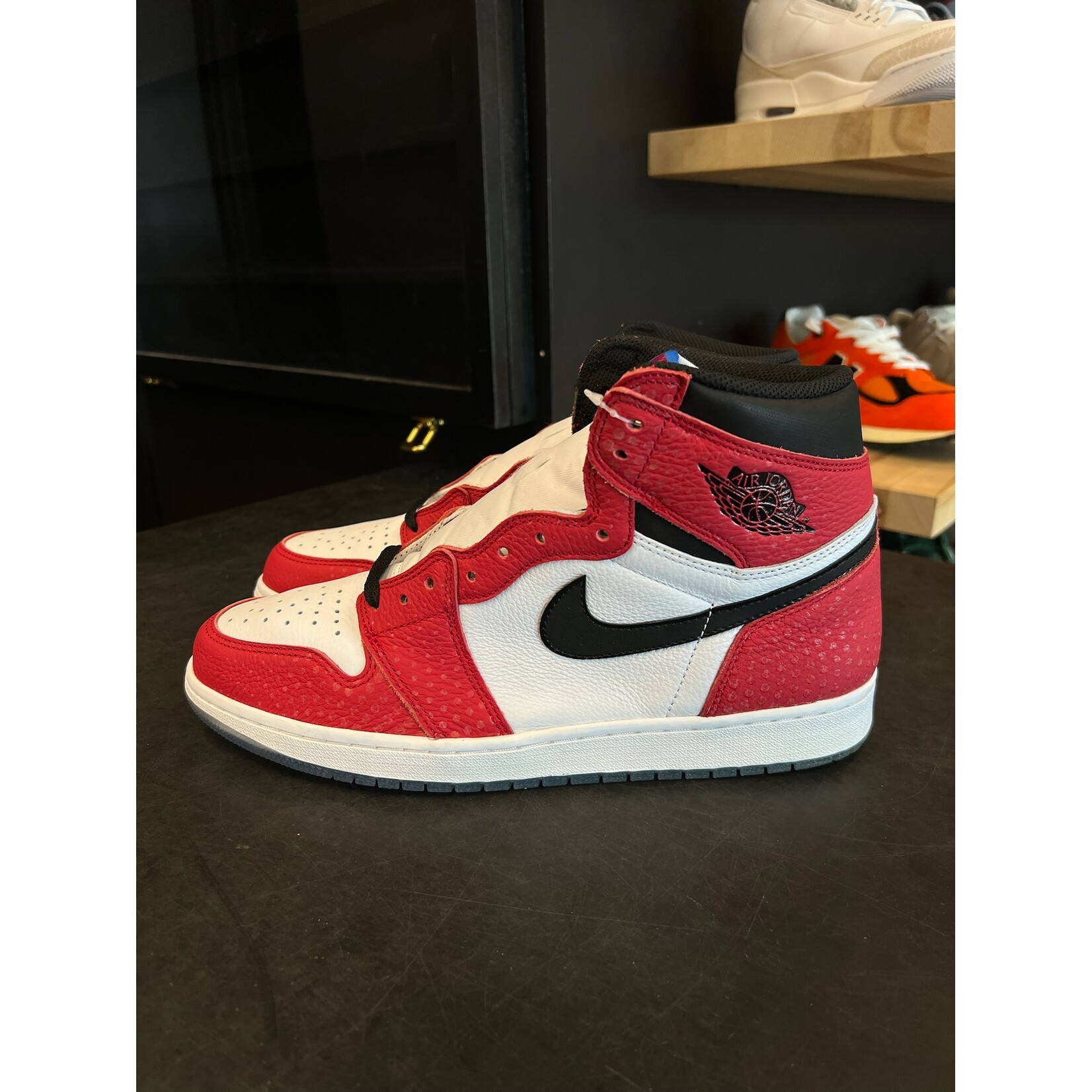 Jordan Jordan 1 Retro High Spider-Man Origin Story Size 12, DS BRAND NEW NO BOX*
