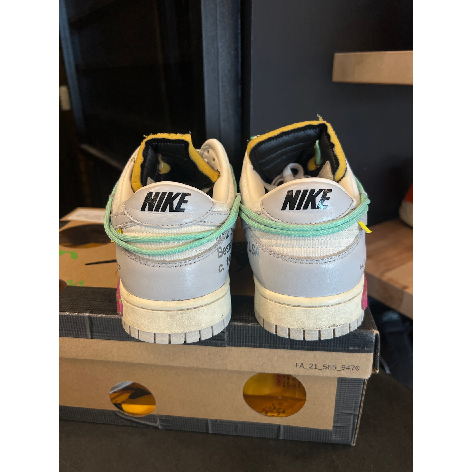 Nike Nike Dunk Low Off-White Lot 4 Size 10.5, PREOWNED*