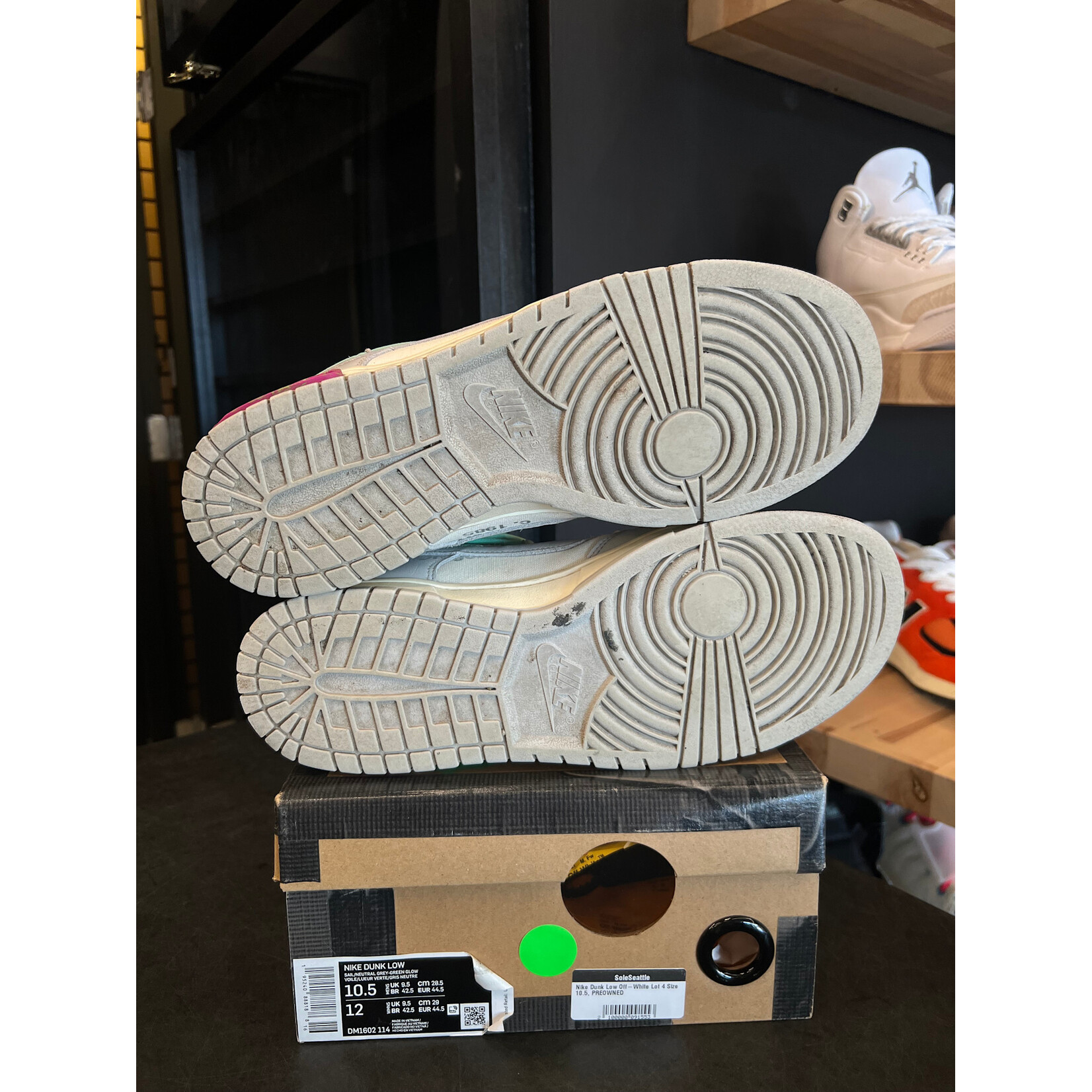 Nike Nike Dunk Low Off-White Lot 4 Size 10.5, PREOWNED*