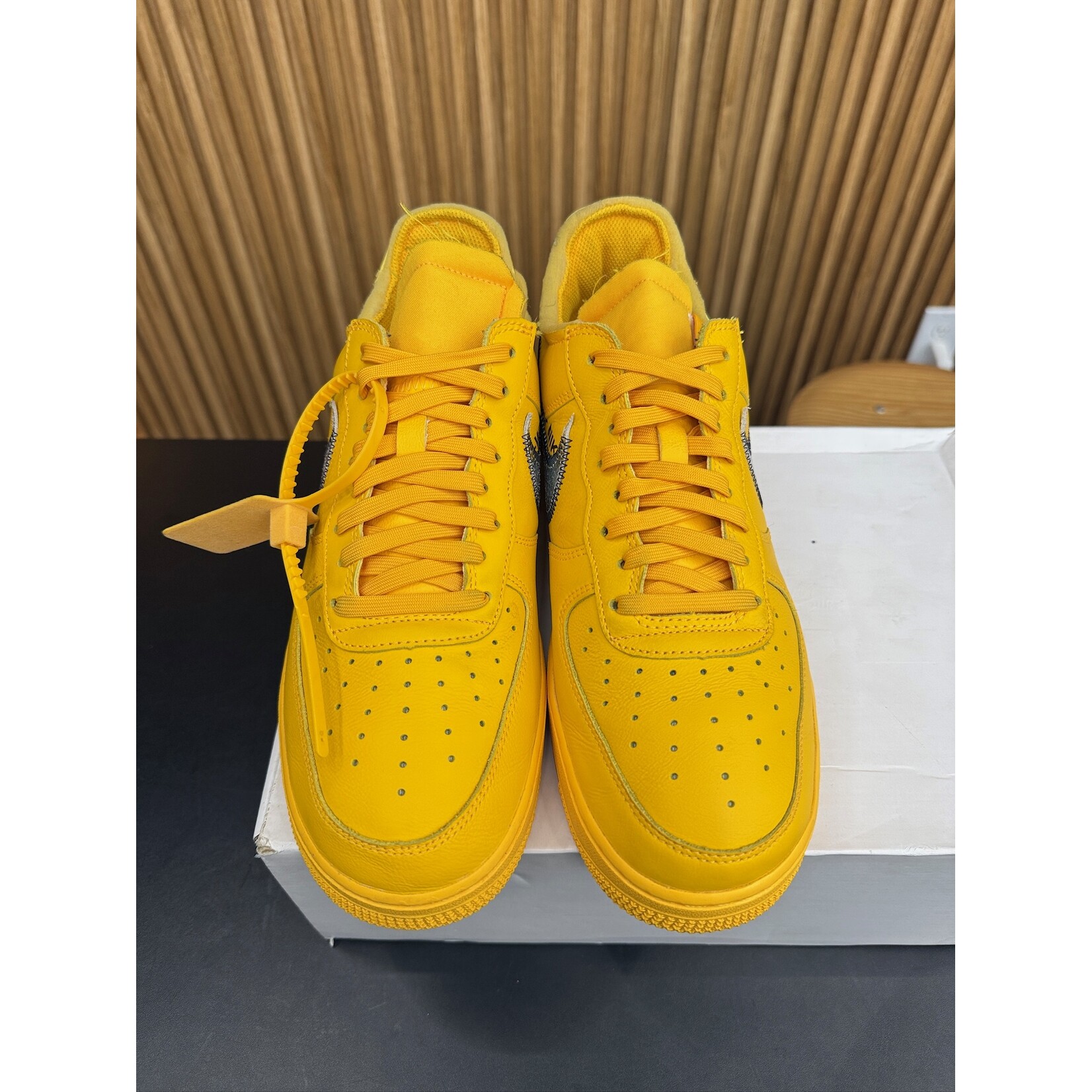 Nike Nike Air Force 1 Low Off-White ICA University Gold Size 9, PREOWNED*