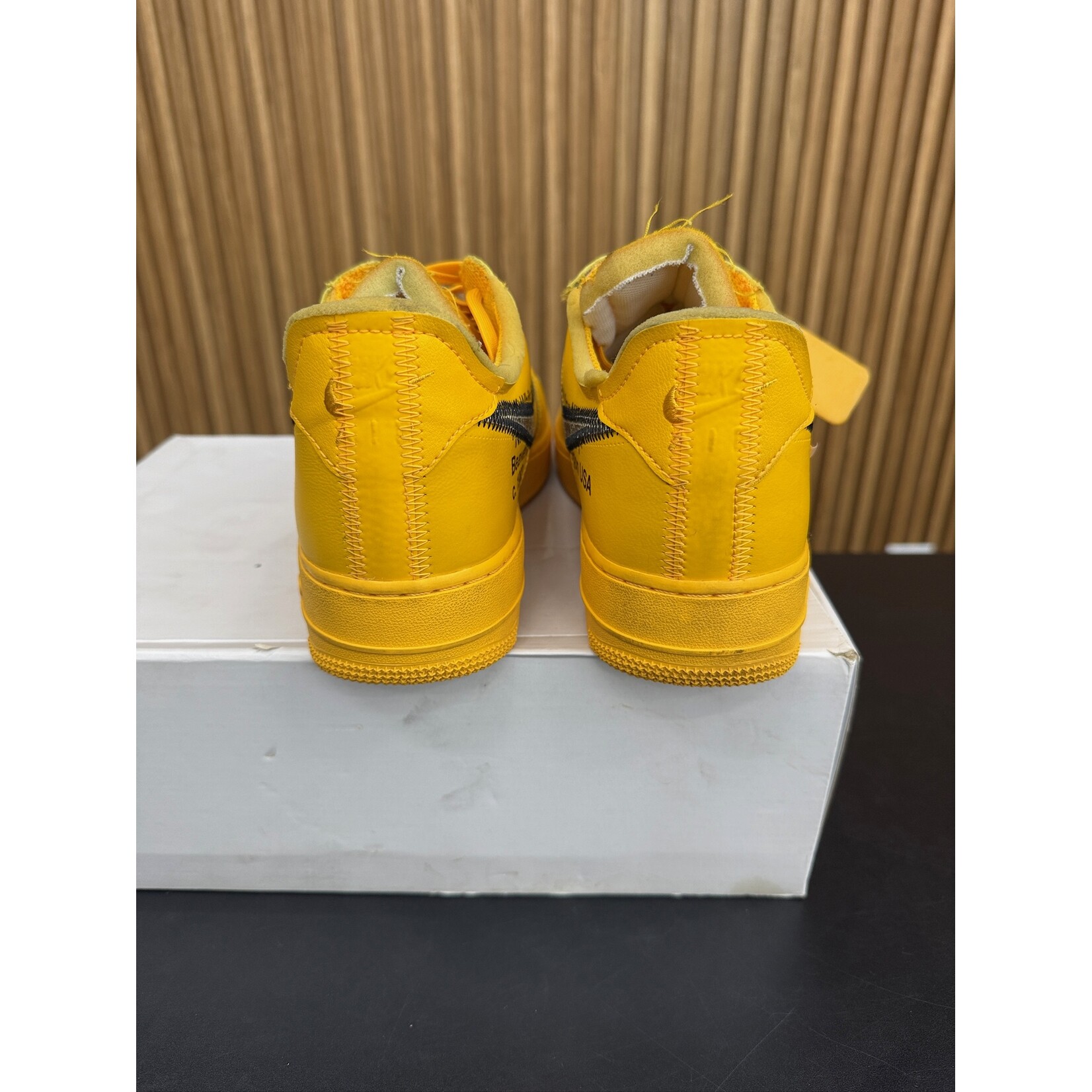 Nike Nike Air Force 1 Low Off-White ICA University Gold Size 9, PREOWNED*
