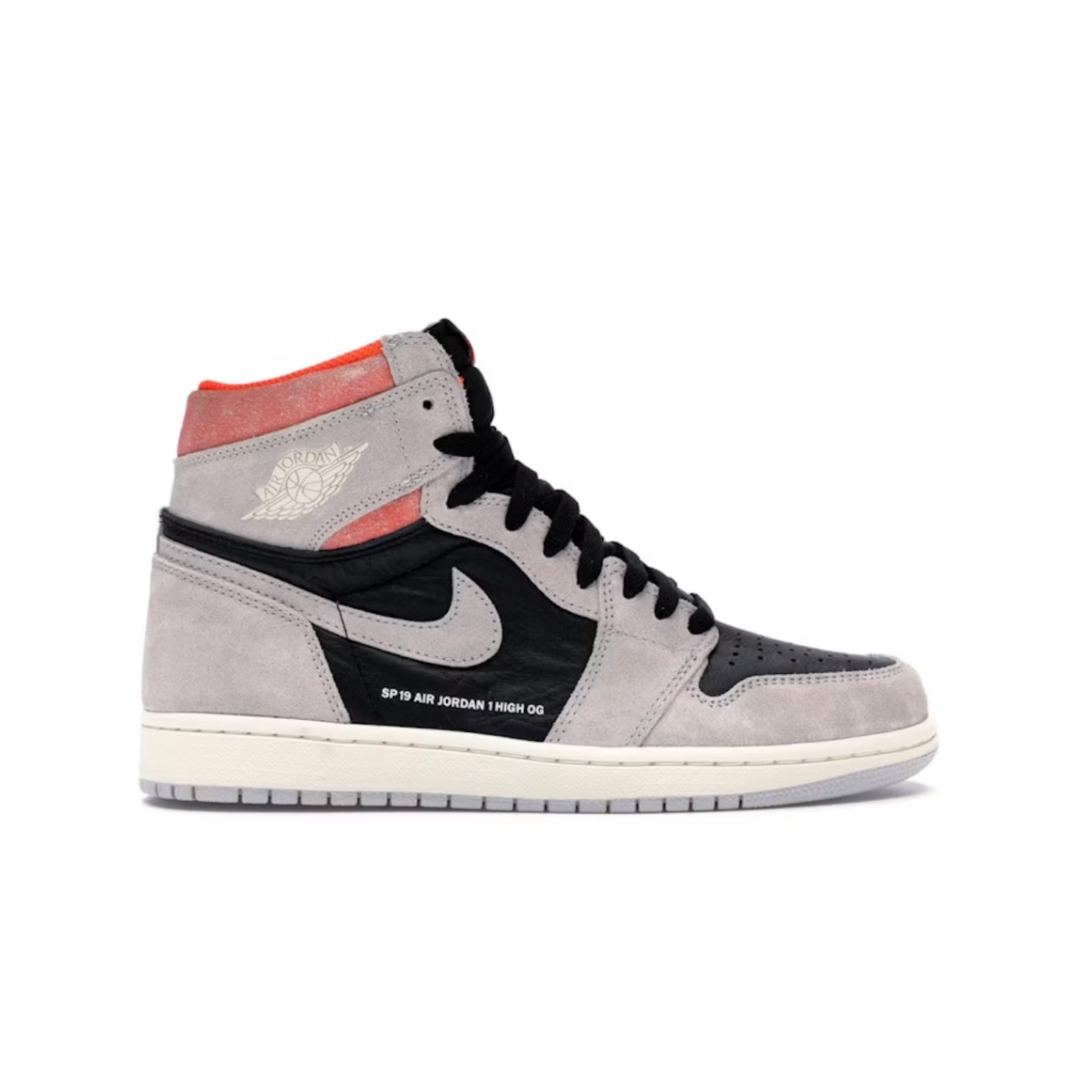 Jordan Jordan 1 Retro High Neutral Grey Hyper Crimson Size 9.5, DS BRAND NEW NO BOX