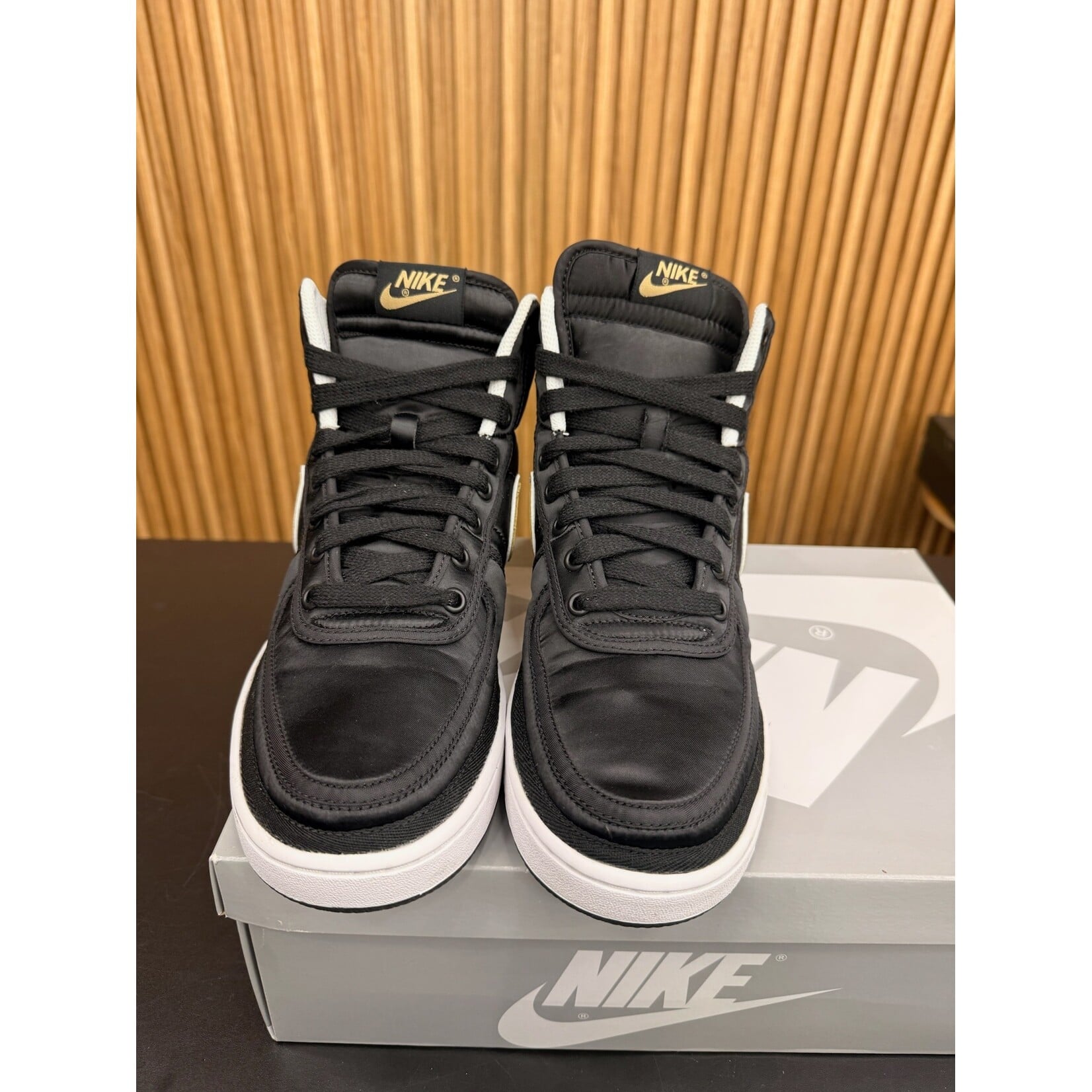 Nike Nike Vandal High Supreme Black Metallic Gold Size 7.5, PREOWNED*