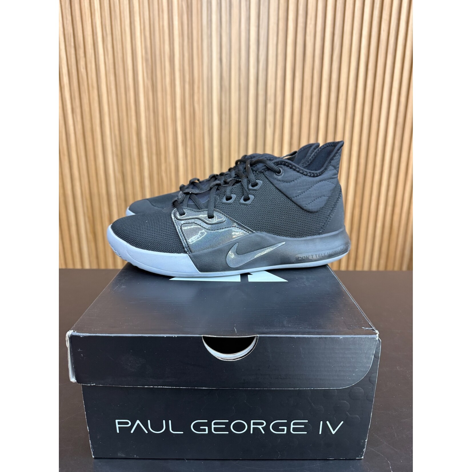 Nike Nike PG 4 Black Metallic Dark Grey Size 8, PREOWNED