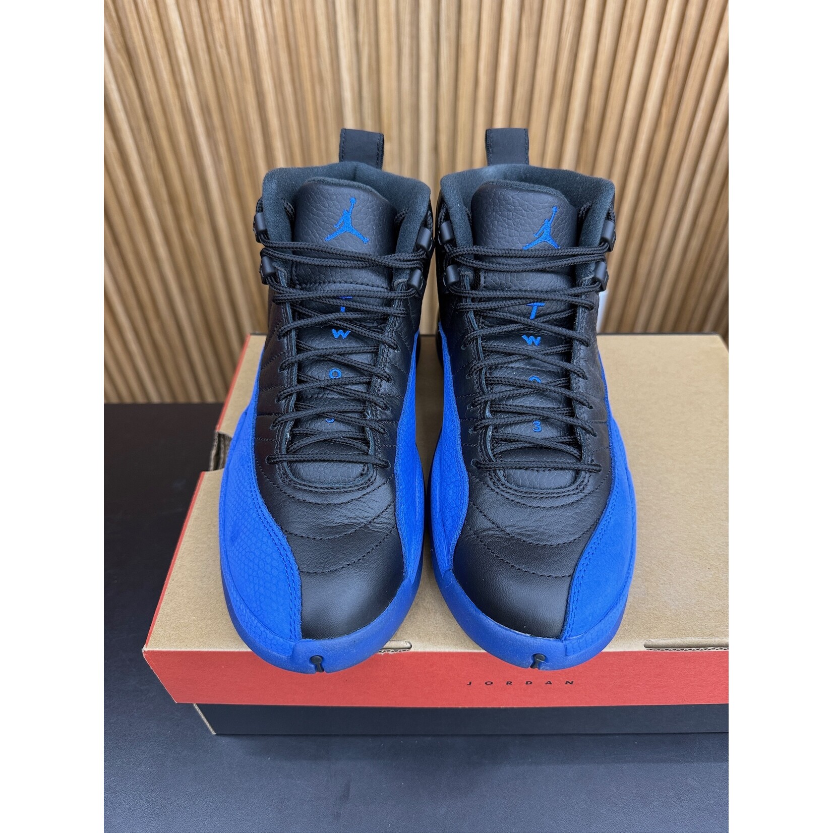 Jordan Jordan 12 Retro Black Game Royal Size 7.5, PREOWNED*