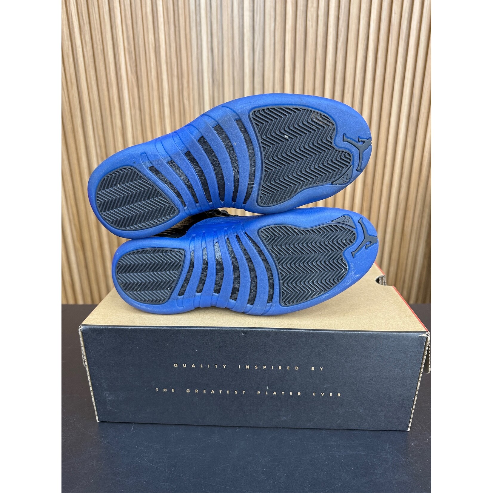 Jordan Jordan 12 Retro Black Game Royal Size 7.5, PREOWNED*