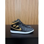 Jordan Jordan 1 Mid Black Metallic Gold Size 10.5, PREOWNED NO BOX