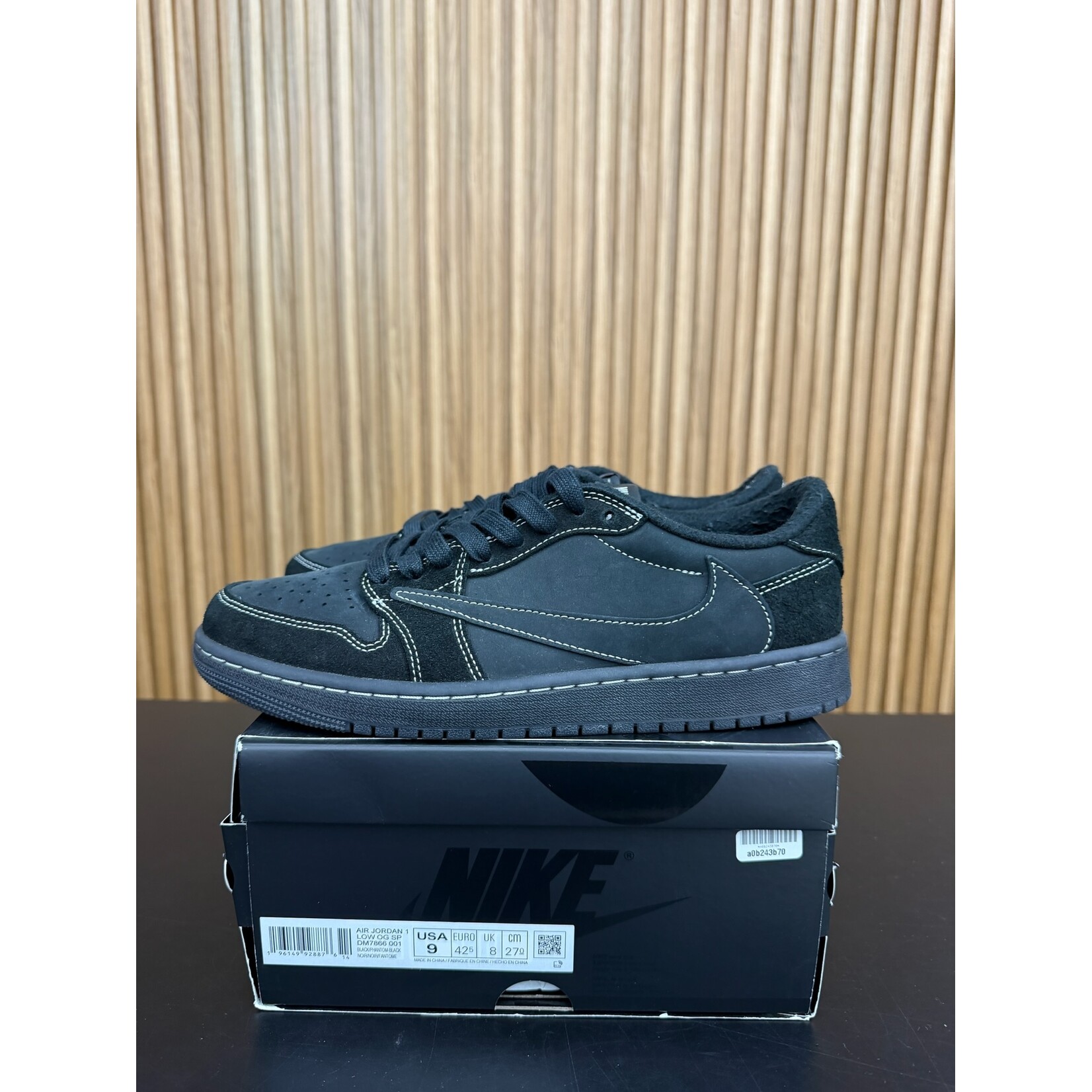 Jordan Jordan 1 Retro Low OG SP Travis Scott Black Phantom Size 9, PREOWNED
