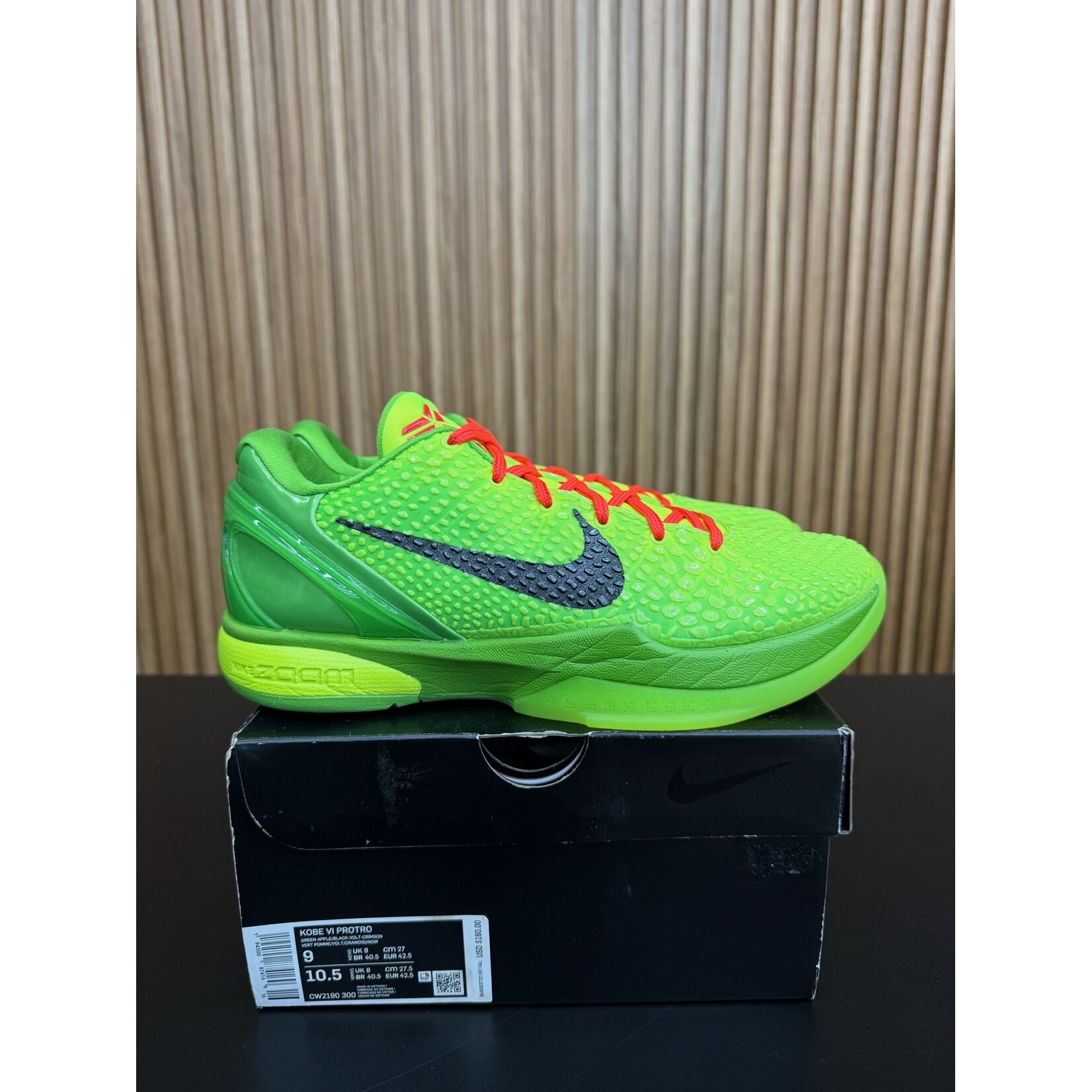 Nike Nike Kobe 6 Protro Grinch (2020) Size 9, PREOWNED TRIED ON