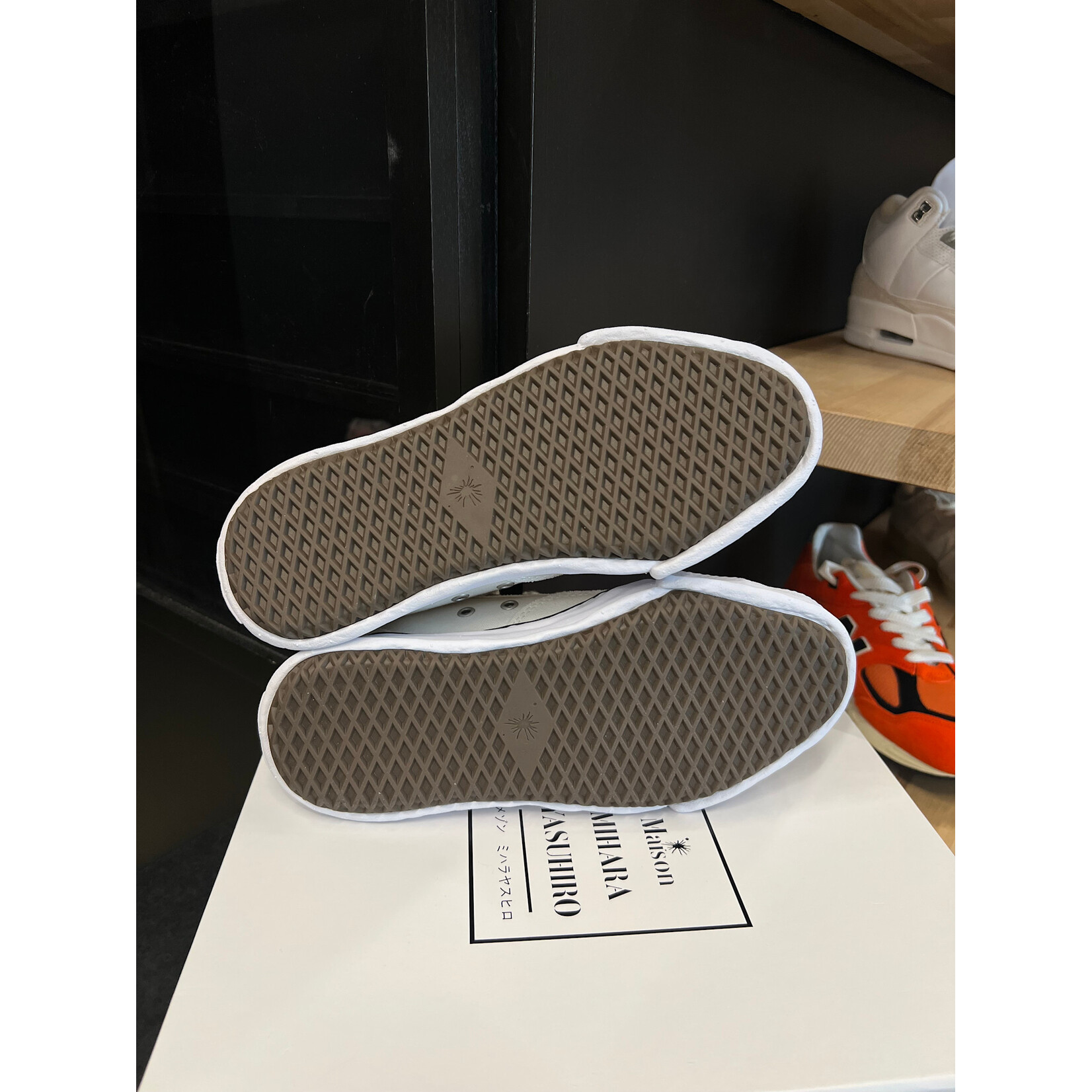 Maison Maison Mihara Yasuhiro Peterson OG Sole Canvas Low White Size 41, PREOWNED