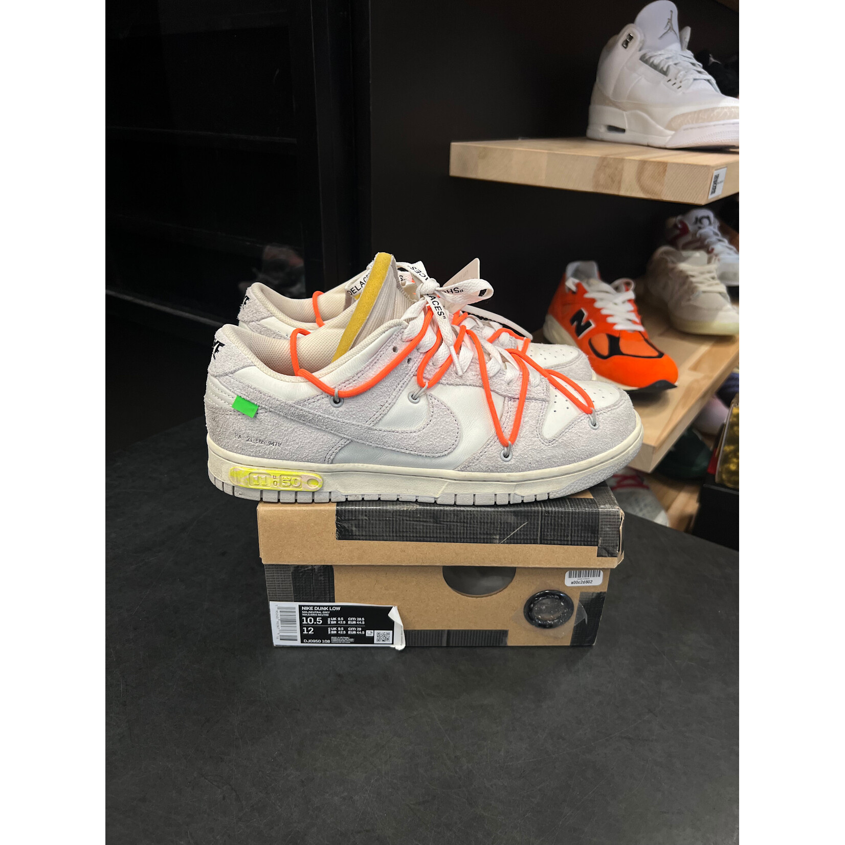 Nike Nike Dunk Low Off-White "Lot 11" Size 10.5, PREOWNED*