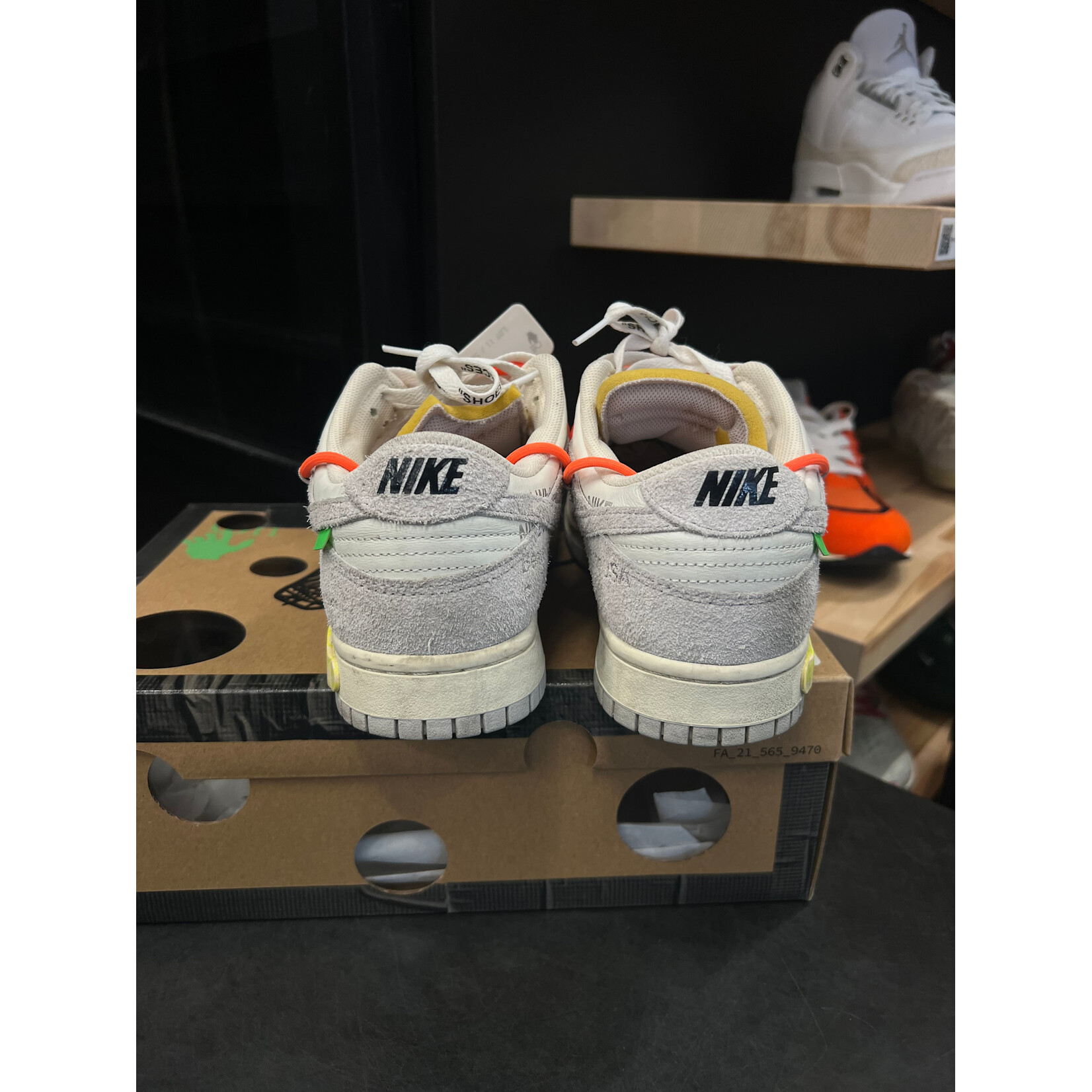 Nike Nike Dunk Low Off-White "Lot 11" Size 10.5, PREOWNED*