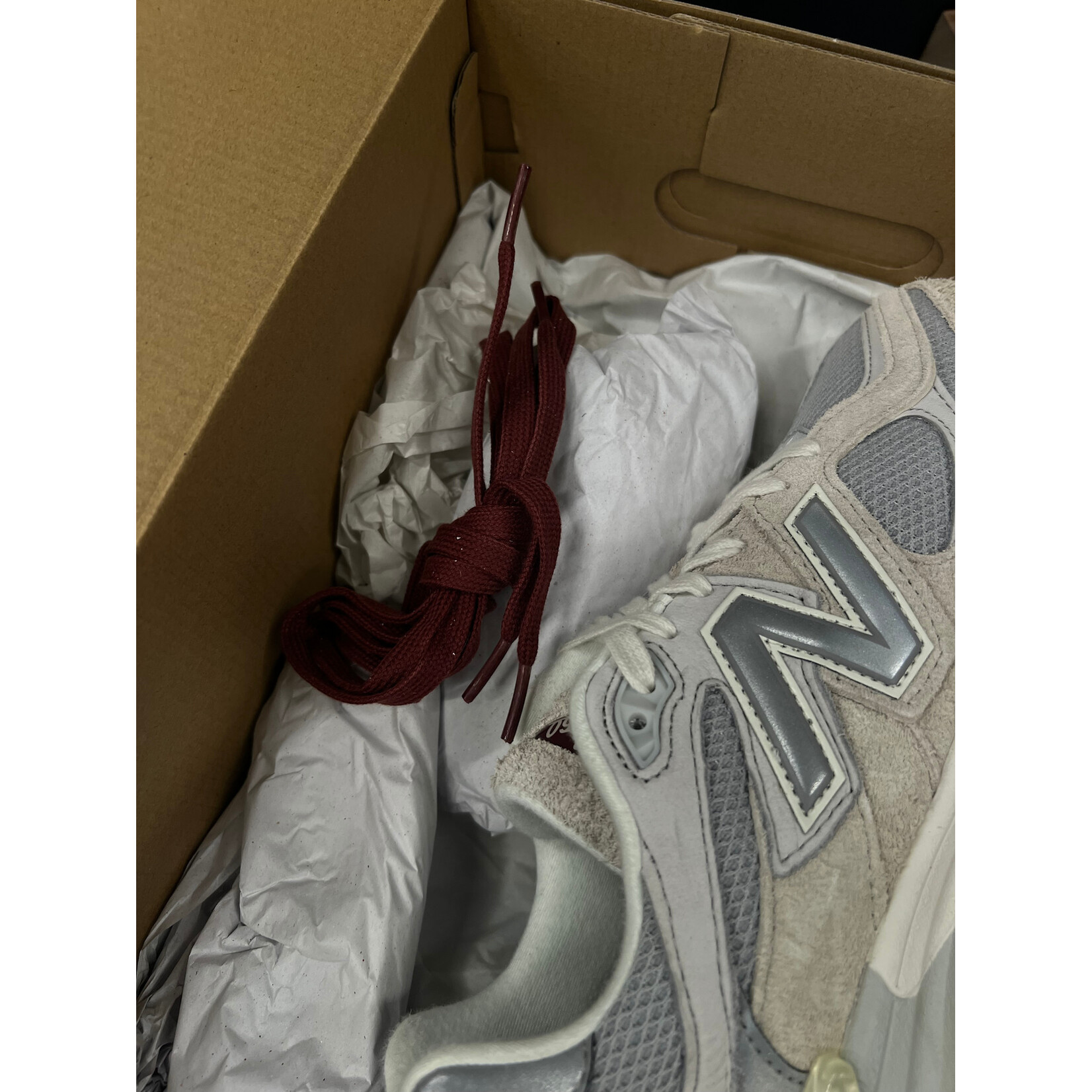 New New Balance 9060 Lunar New Year Timberwolf Grey Size 8, PREOWNED*