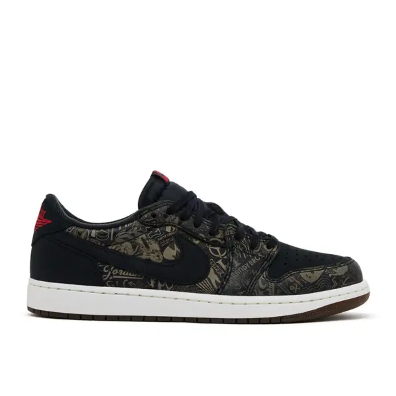 Jordan Jordan 1 Retro Low OG Laser Black University Red Size 13, DS BRAND NEW*