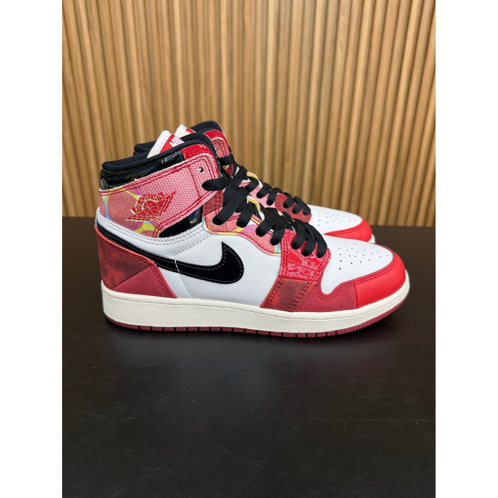 Jordan Jordan 1 Retro High OG Spider-Man Across the Spider-Verse (GS) Size 5, PREOWNED NO BOX*