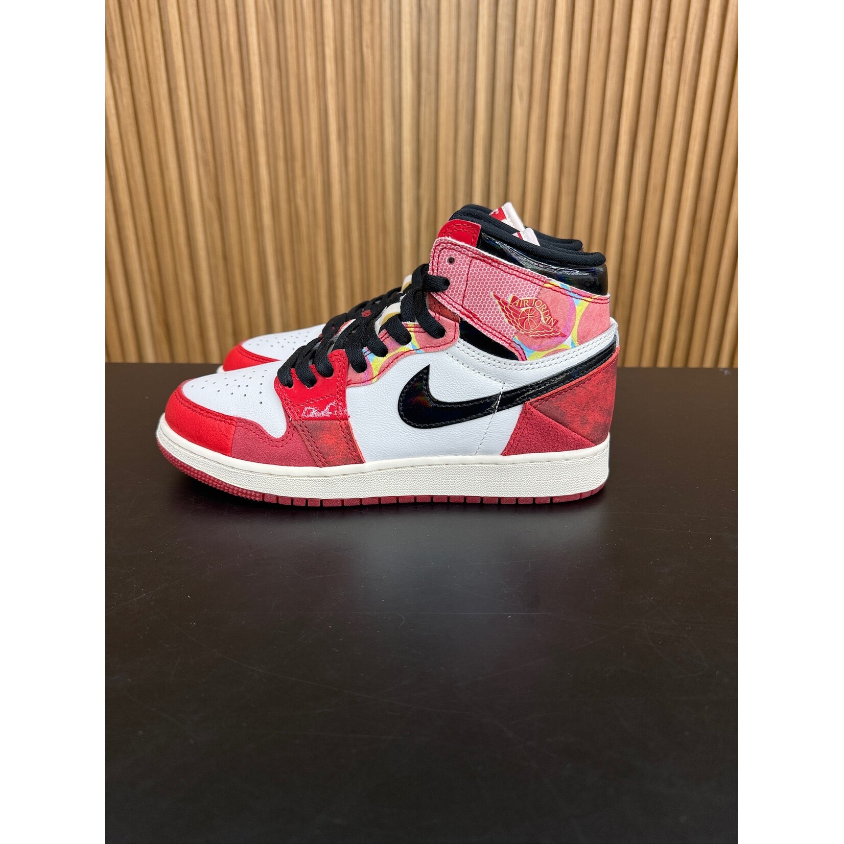 Jordan Jordan 1 Retro High OG Spider-Man Across the Spider-Verse (GS) Size 5, PREOWNED NO BOX*