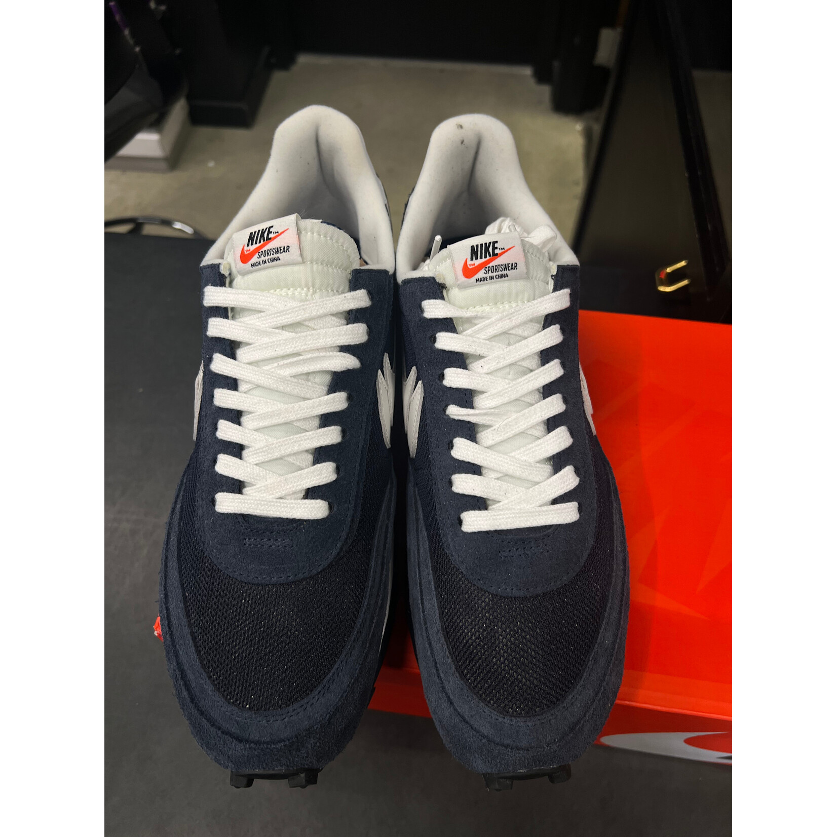 Nike Nike LD Waffle SF sacai Fragment Blue Void Size 12, PREOWNED*