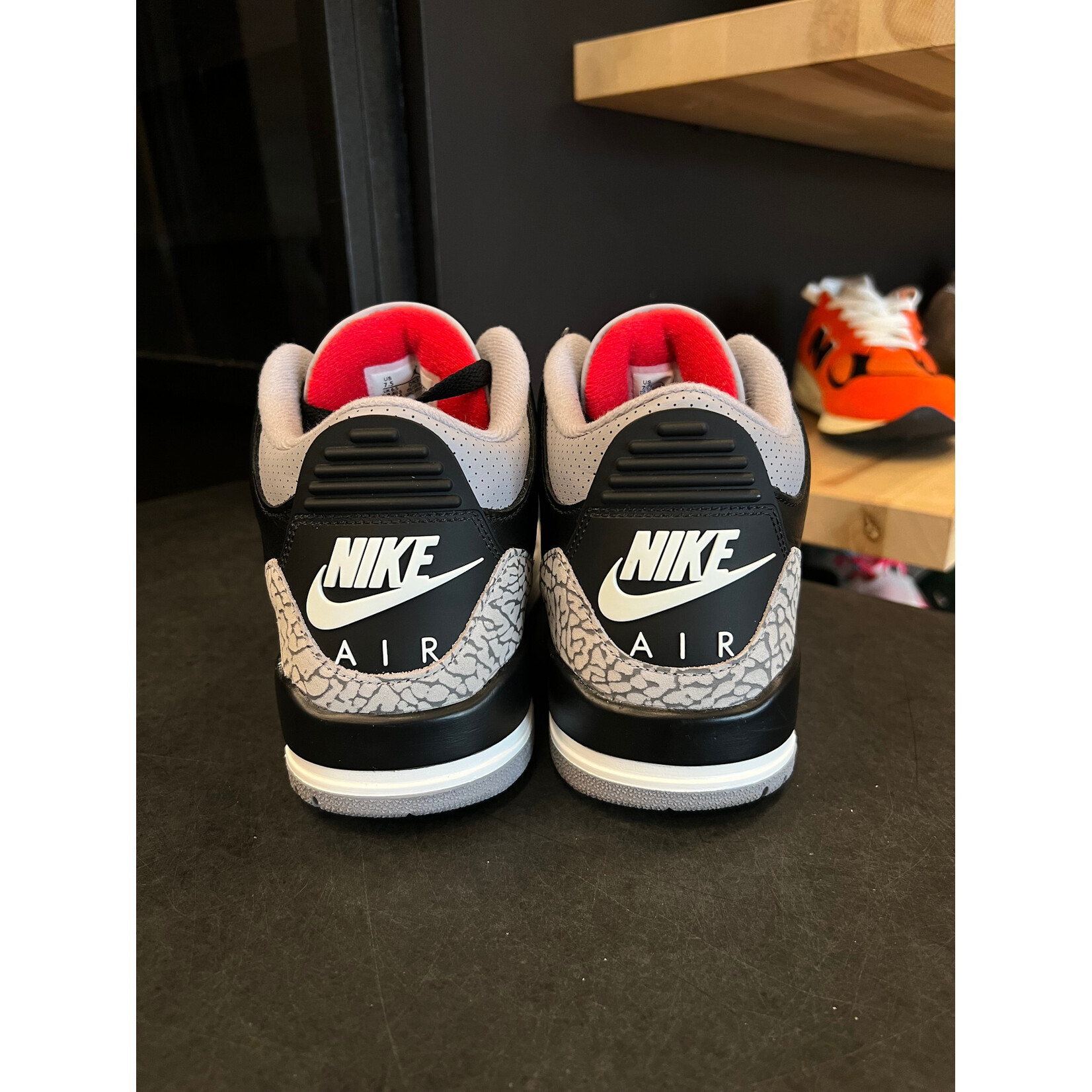 Jordan Jordan 3 Retro OG Black Cement (2024) Size 7.5, PREOWNED*