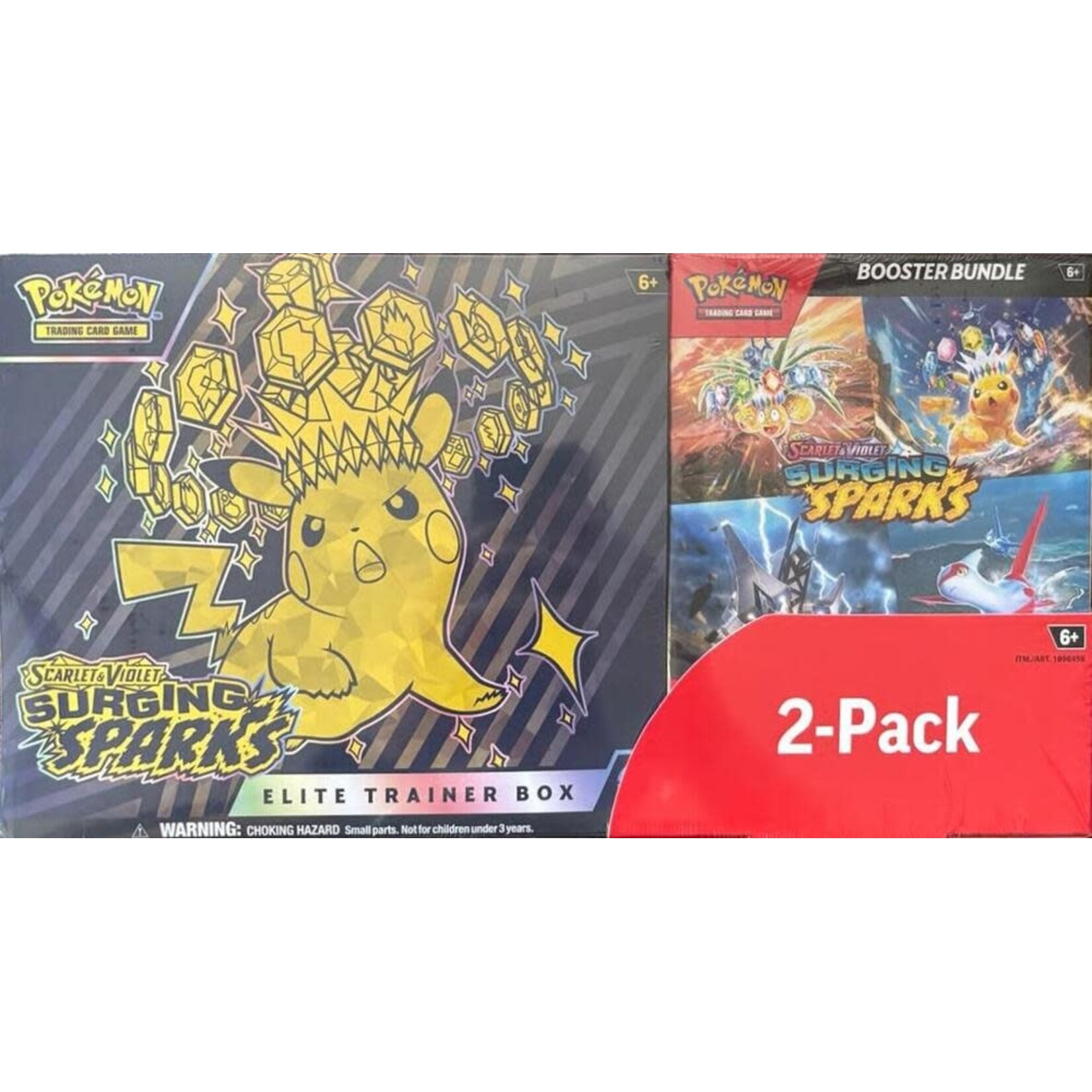 Pokémon Pokemon Surging Sparks 2-Pack Trainer Box and Booster Bundle