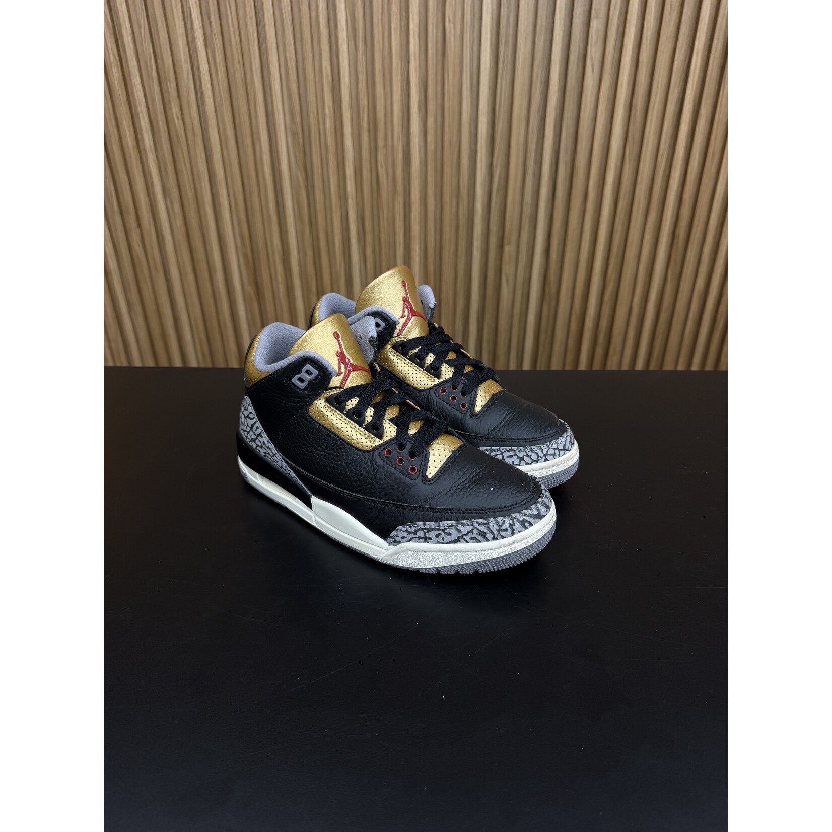 Jordan Jordan 3 Retro Black Cement Gold (Women's) Size 8.5W, PREOWNED NO BOX*
