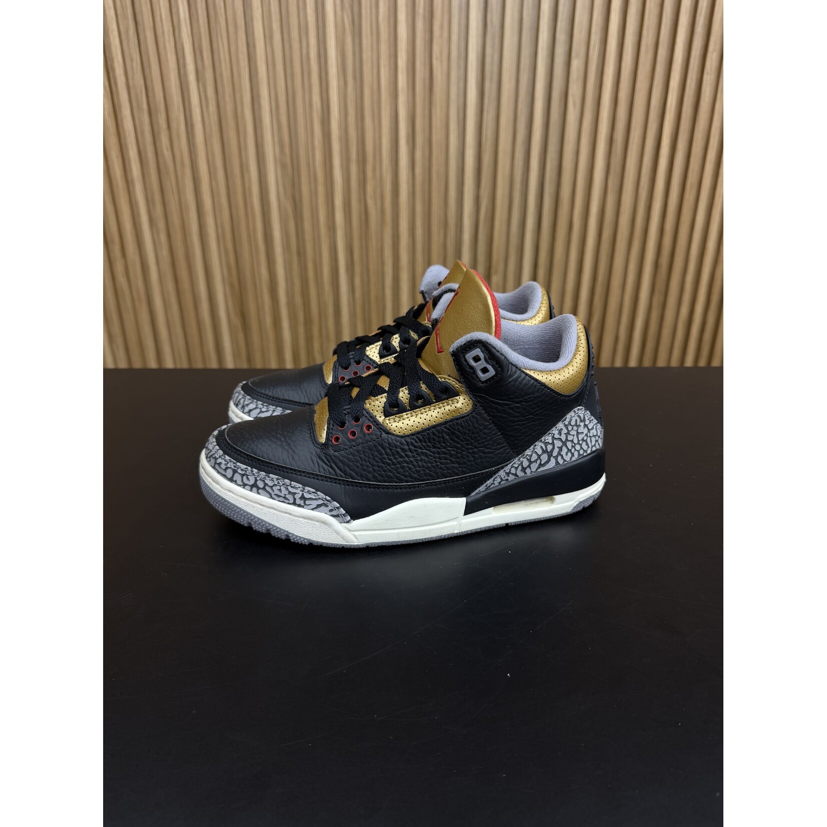 Jordan Jordan 3 Retro Black Cement Gold (Women's) Size 8.5W, PREOWNED NO BOX*